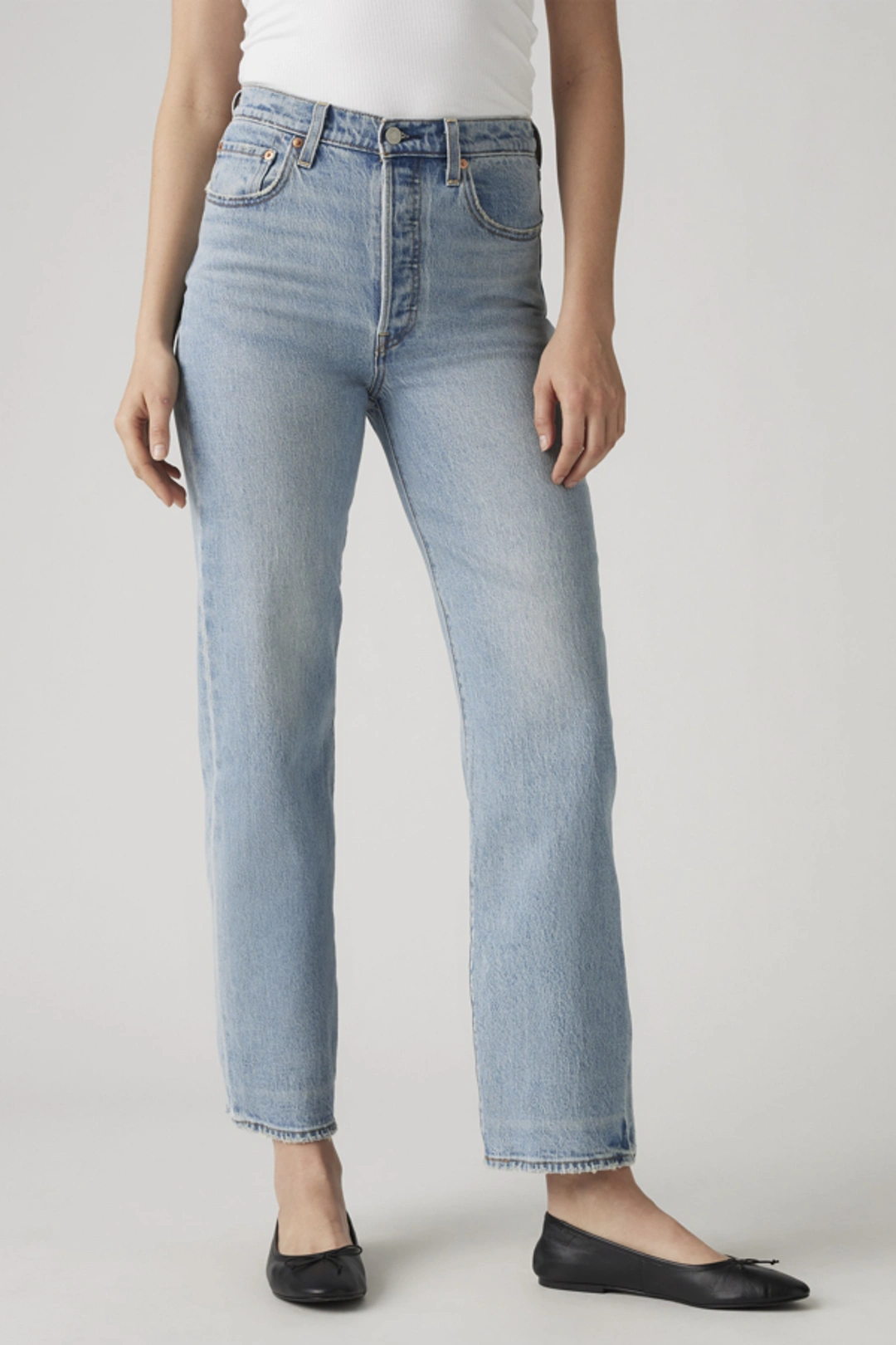 Levi's Jean Droit Ribcage Cheville - Femme - Bleu / Dance Around - 34X29 - 2