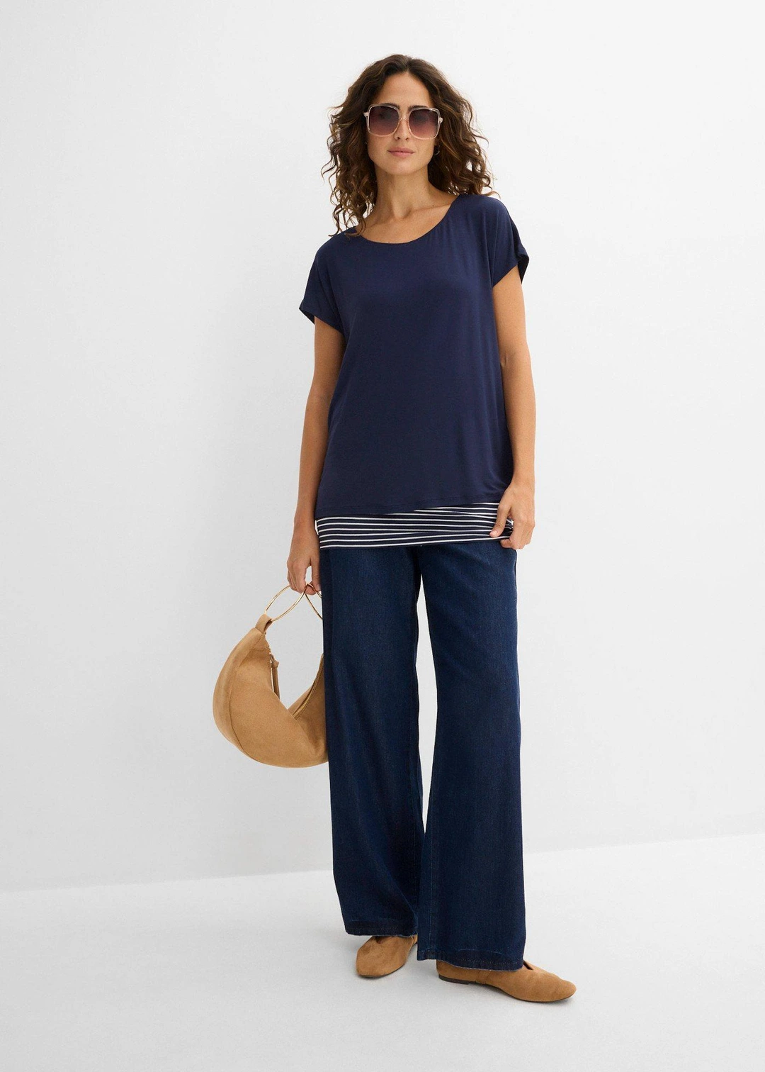 T-shirt long en viscose douce et extensible - 2