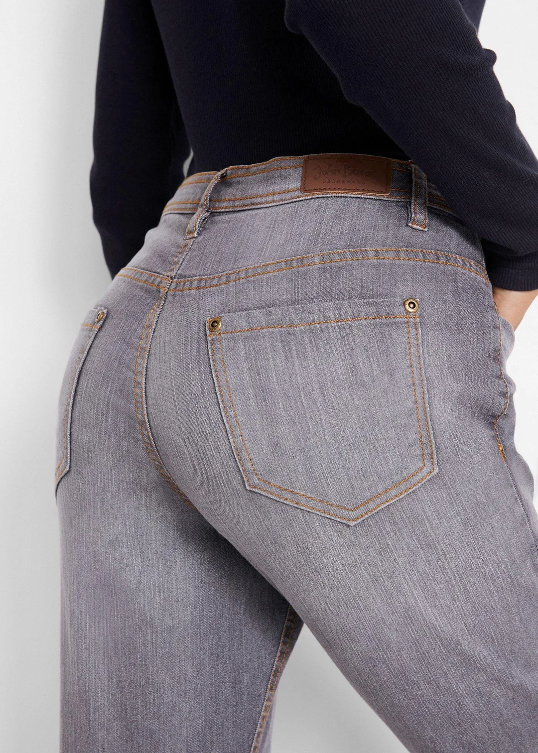 Jean Mom extensible et confortable, taille mi-haute - 3