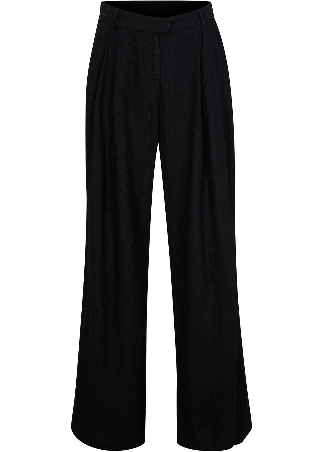 Pantalon palazzo léger en lin et viscose