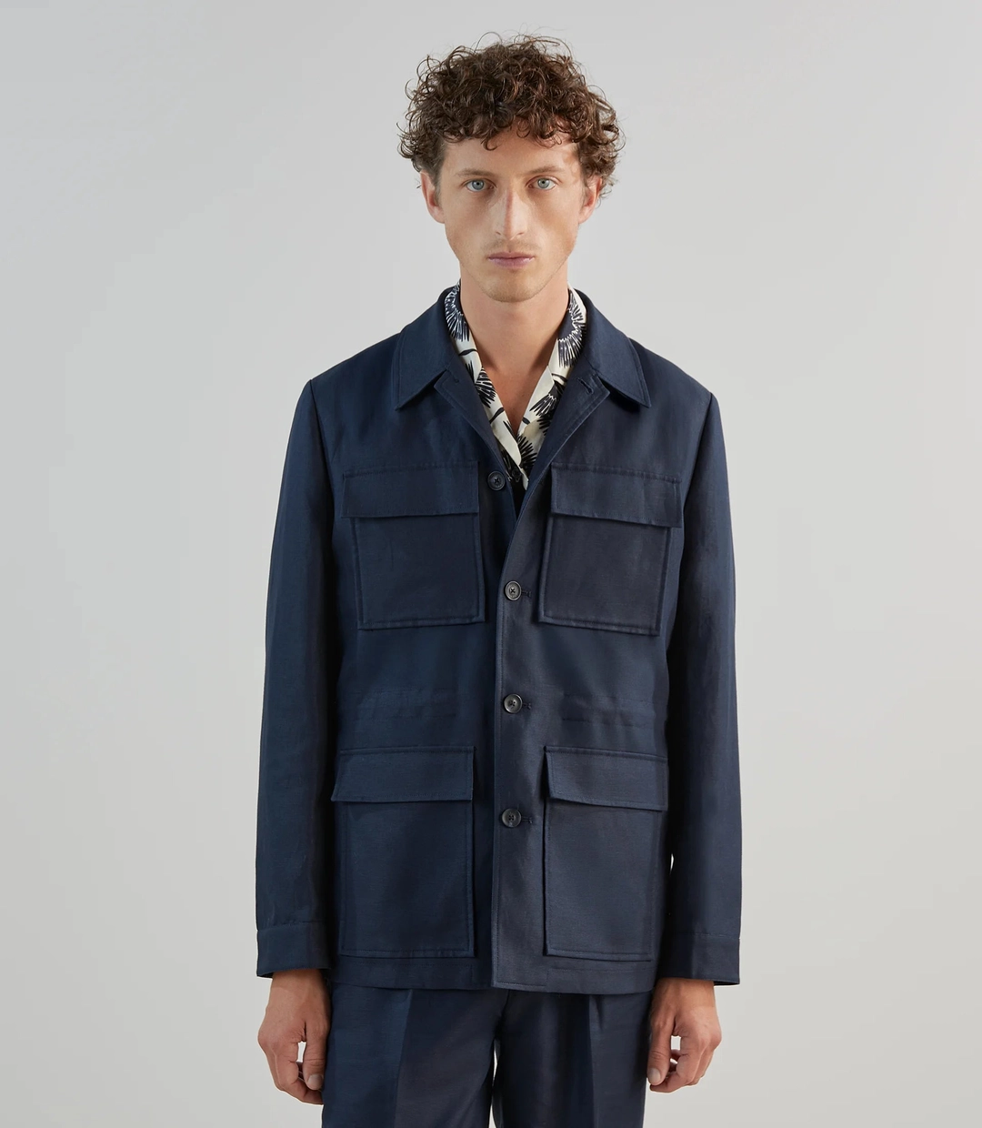 IZAC - Veste casual saharienne marine