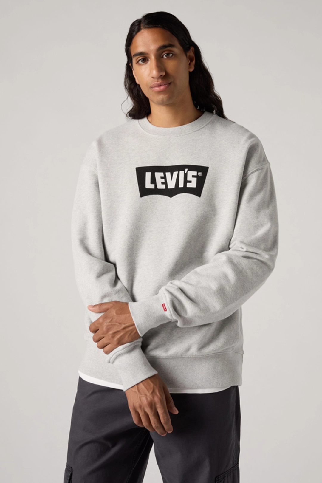 Levi's Sweat Shirt Col Rond Graphique Premium - Homme - Gris / Vtg Bw Logo Two Light Heather Grey - 2XL