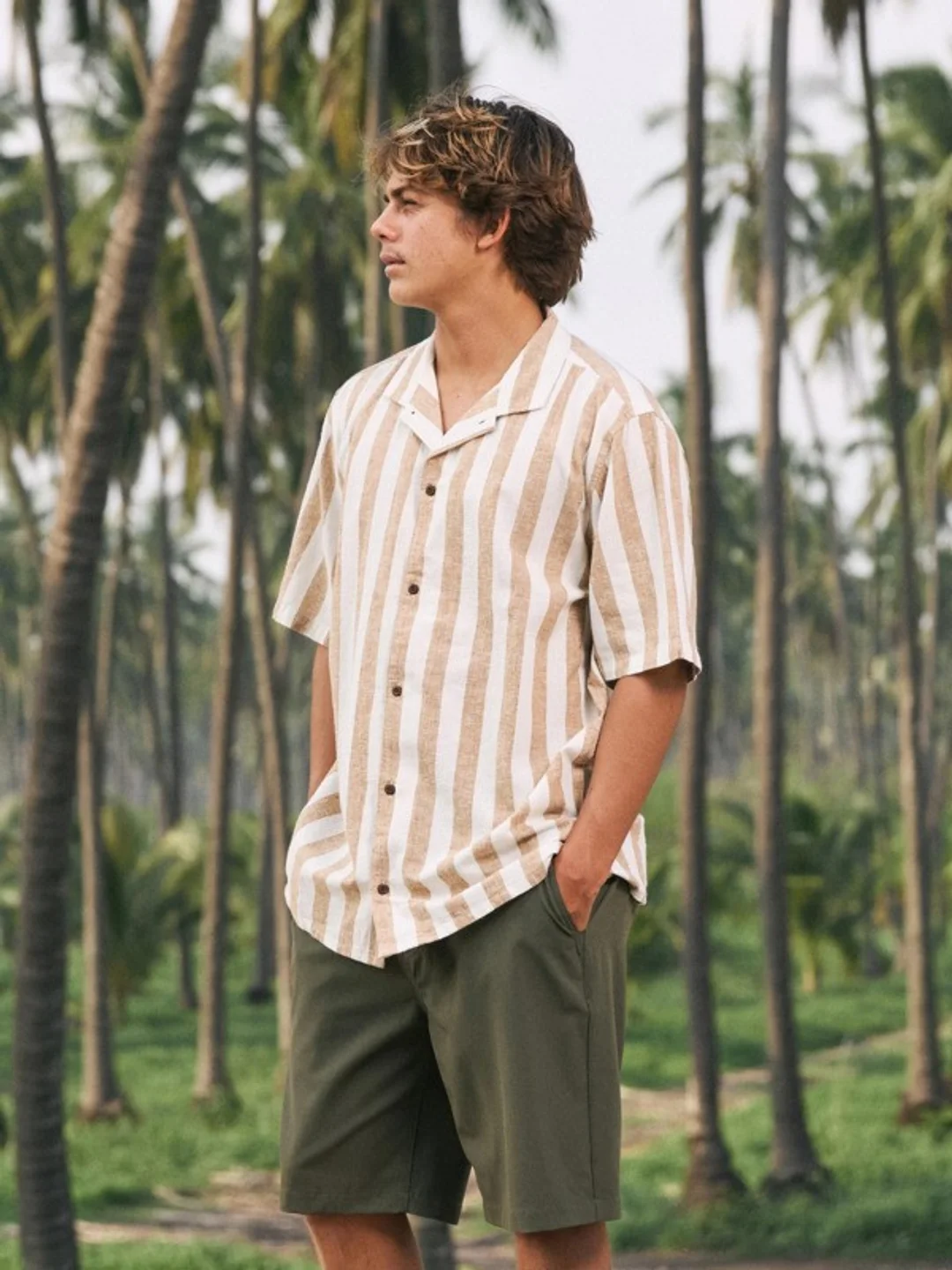 Sunset Song - Chemise manches courtes pour Homme Blanc