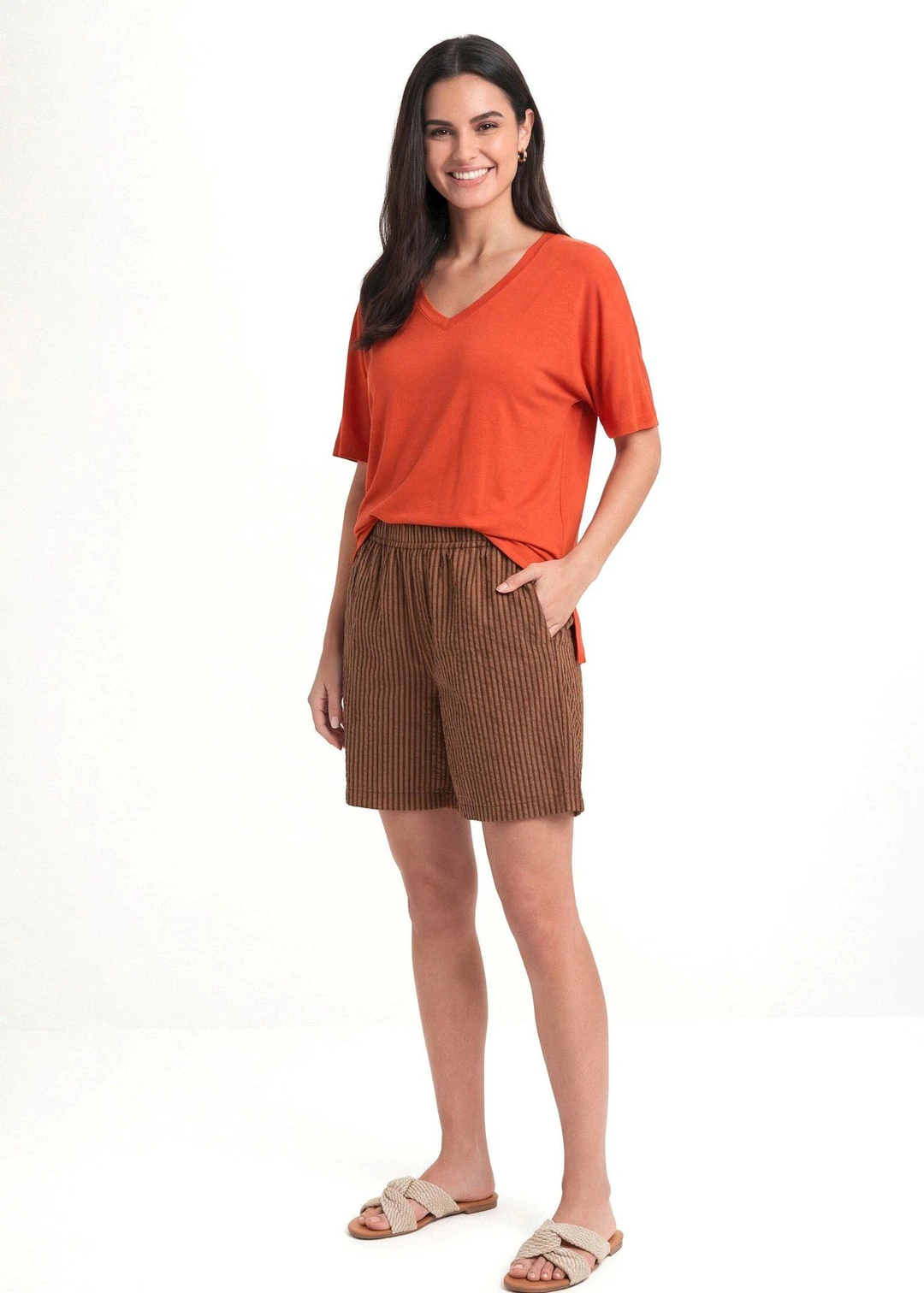 T-shirt long en viscose extensible - 2