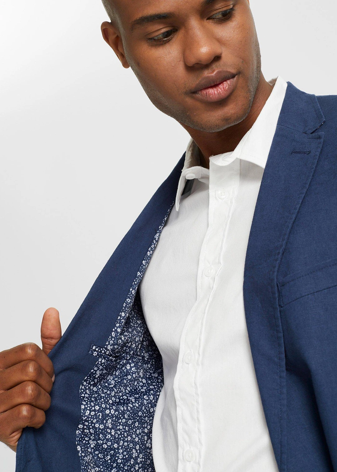 Veste de costume en lin majoritaire, Regular - 3