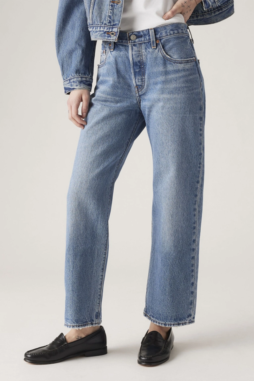 Levi's Jean 501 90 Cheville - Femme - Noir / Smooth Operator - 33X29 - 2