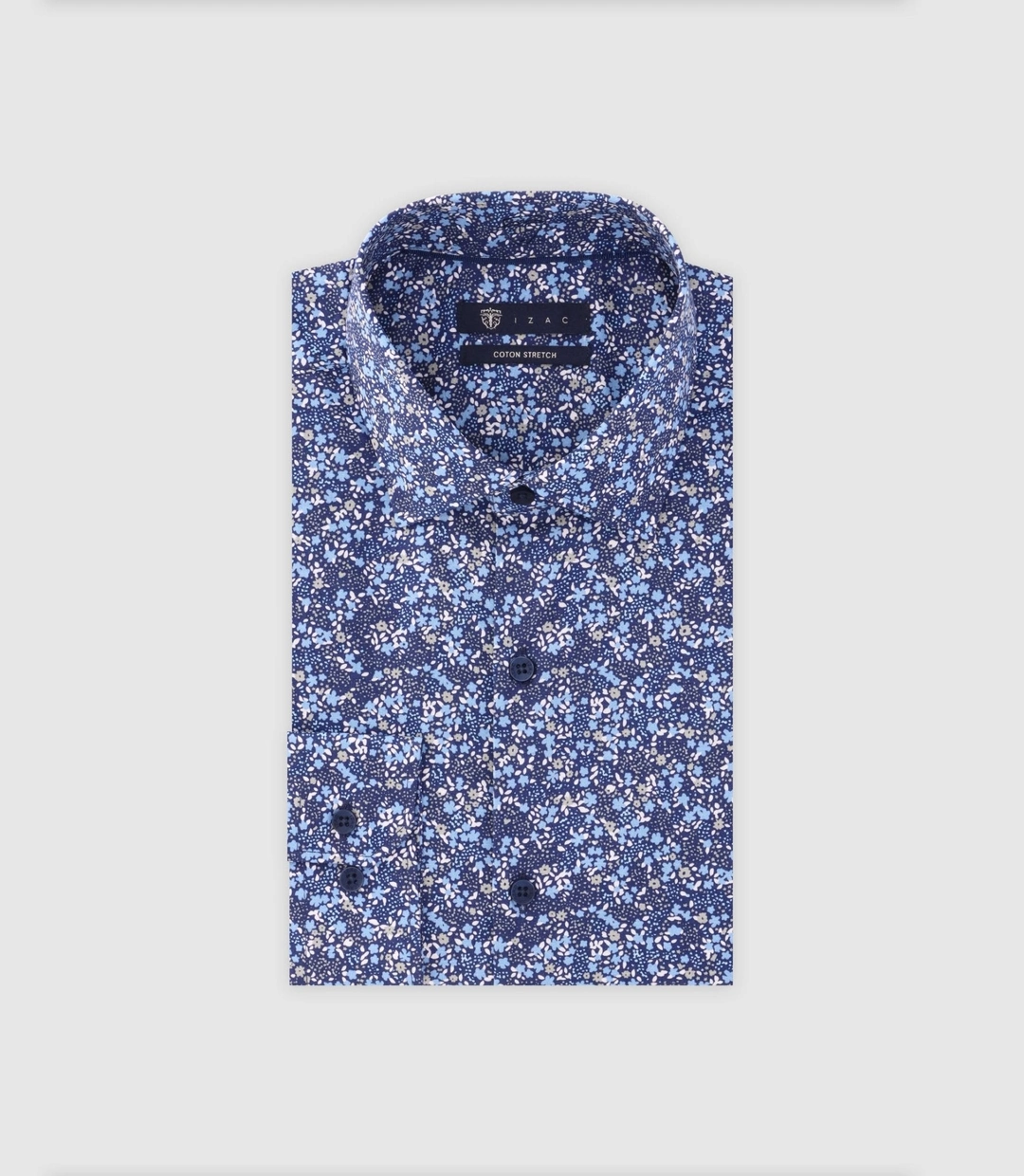 IZAC - Chemise avec fleurs bleue