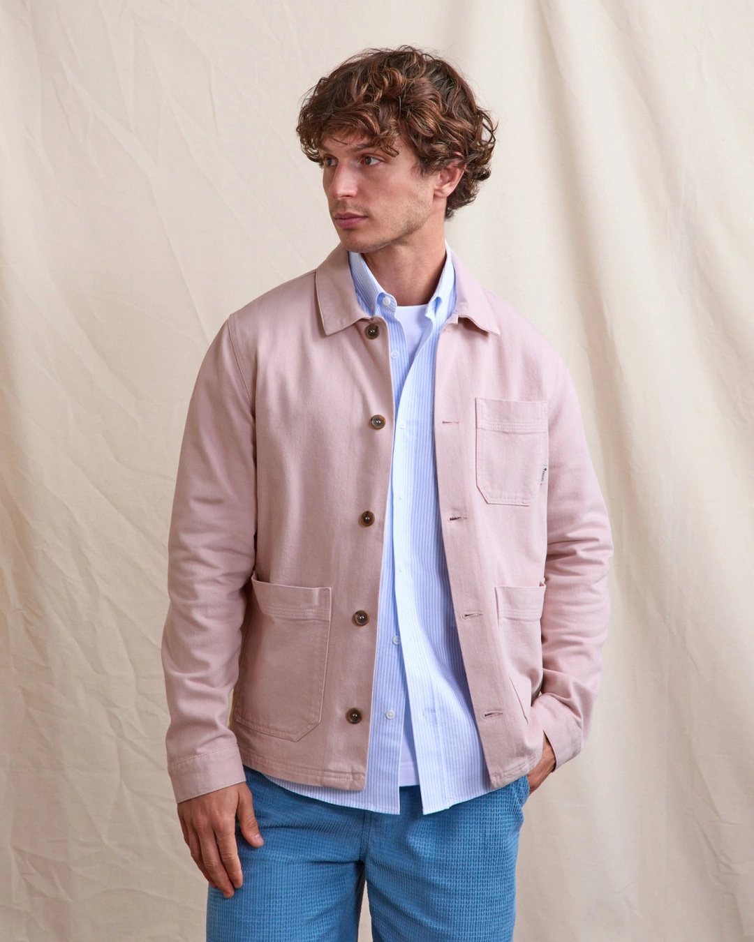 Veste en coton bleu - LORGE