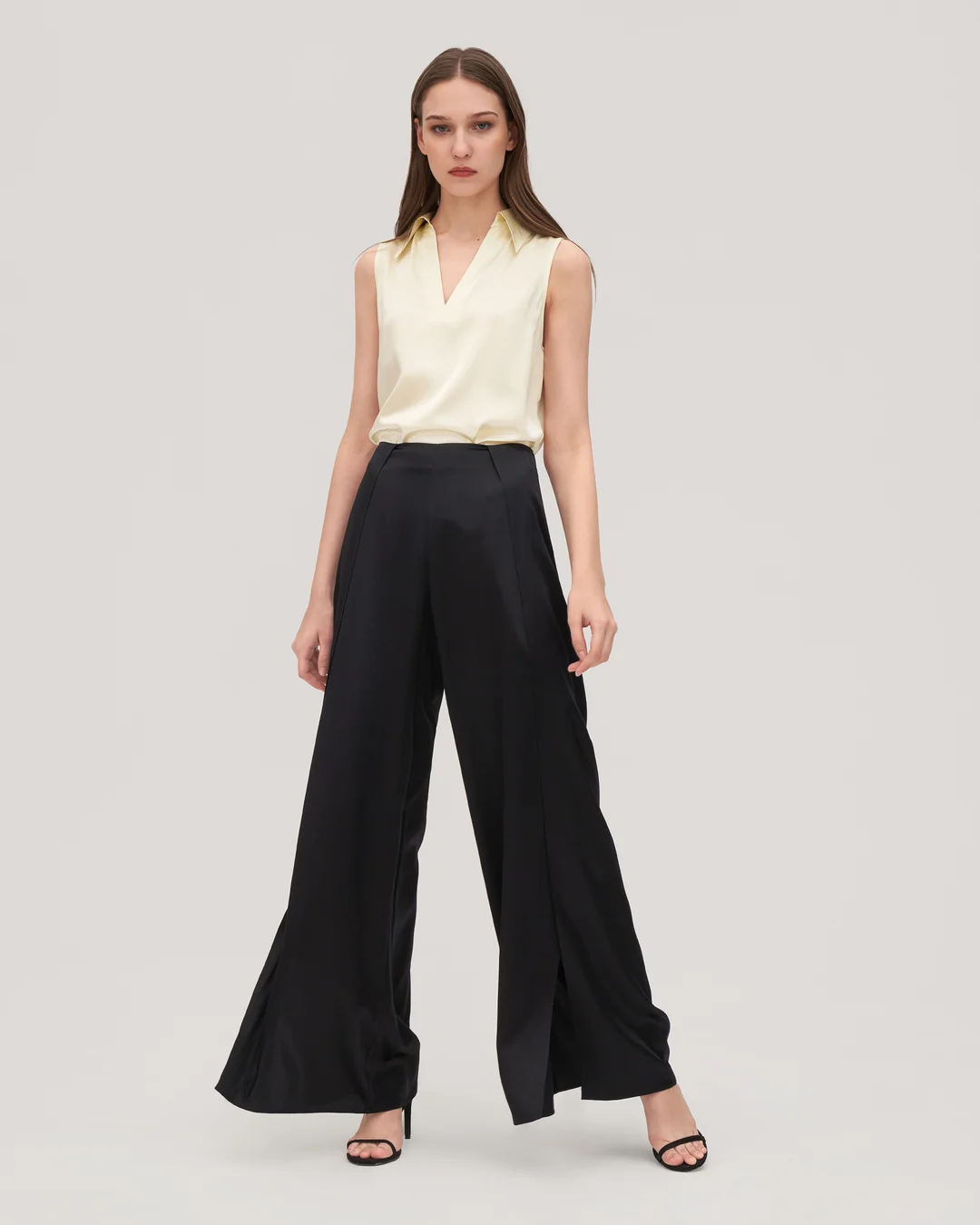LILYSILK Top En Soie Femme Col En V, 100% Soie T-Shirt Sans Manches Température Réglable Chemises Blanc S