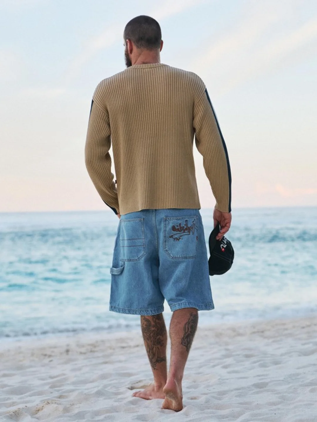 YG Baggy - Short en denim pour Homme Bleu