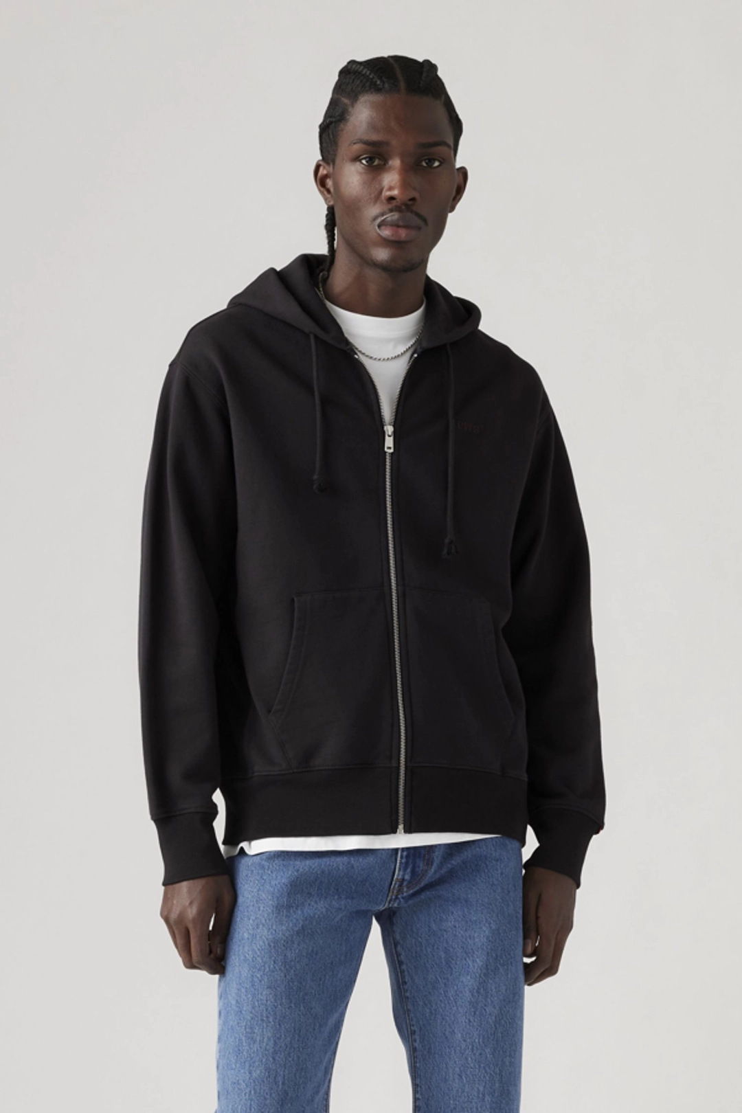 Levi's Sweat Shirt Zippé Authentic - Homme - Gris / Light Grey Heather - 2XL - 2