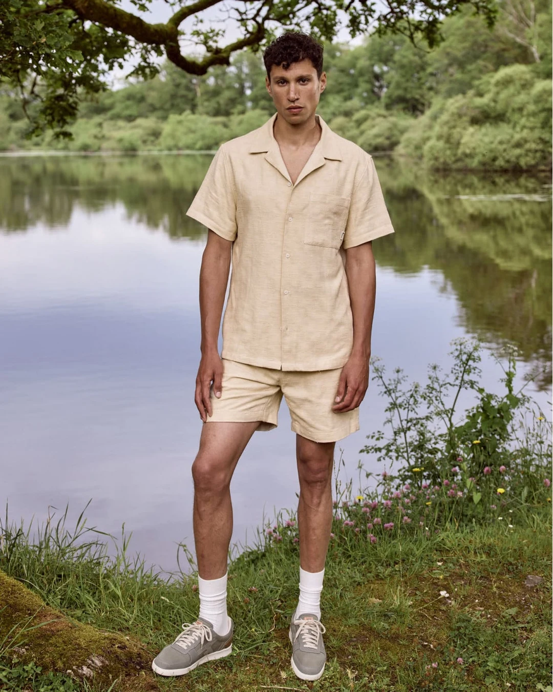 Chemise manches courtes vert clair viscose - PAIOLIVE