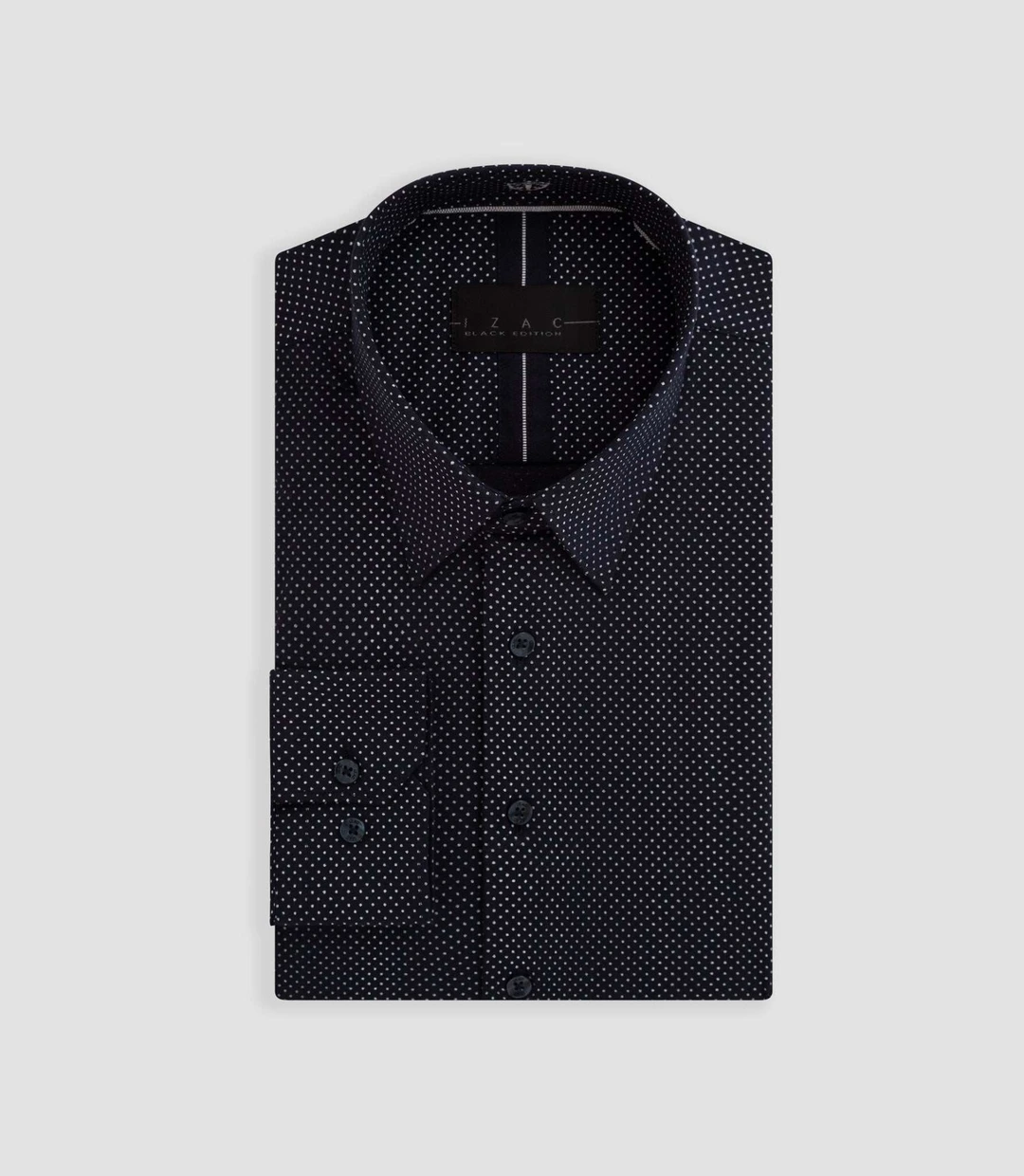 IZAC - Chemise imprimée à pois marine ''Baki''