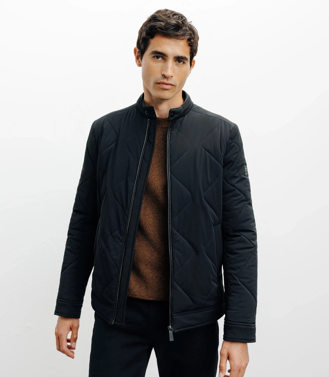 IZAC - Blouson col motard noir
