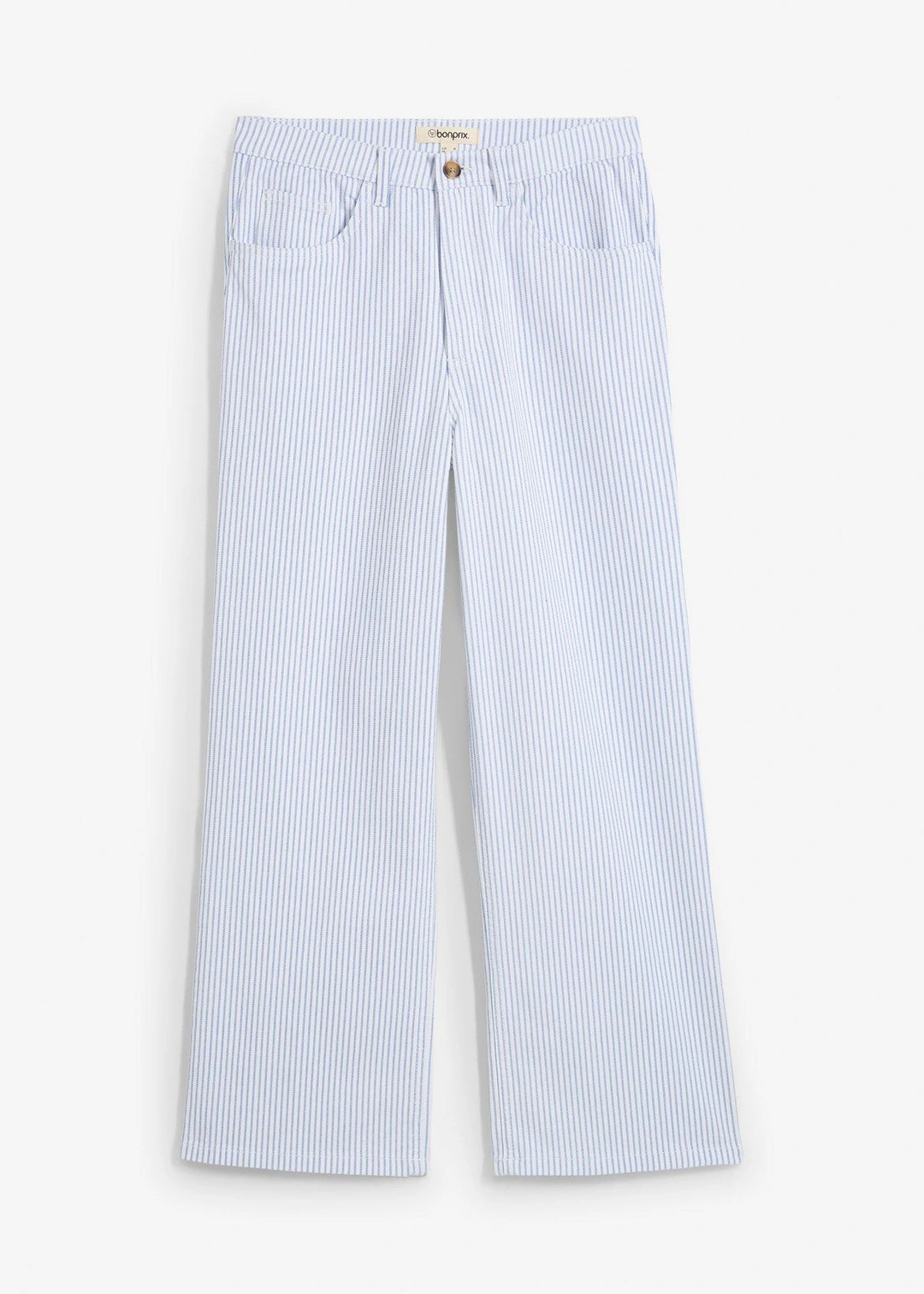 Jean large taille haute, cropped