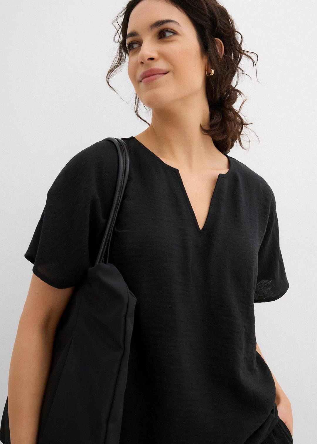 Blouse oversize à base élastiquée - 3