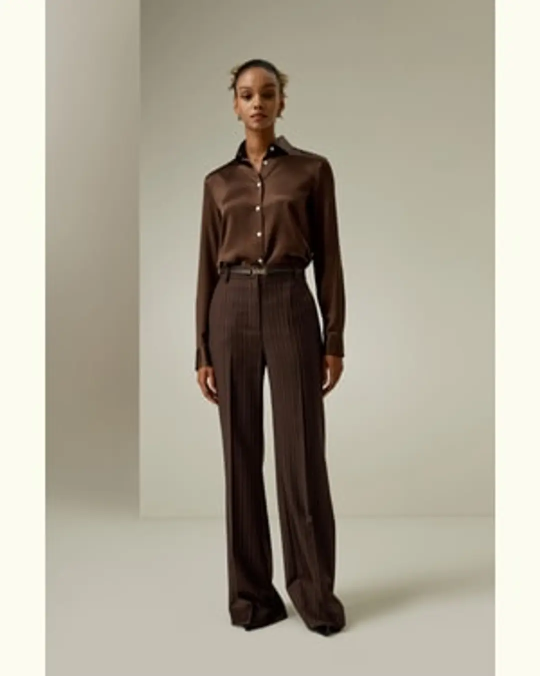 LILYSILK Chemisiers En Soie Coupe Régulière Soie Charmeuse Légèreté Luxueuse Simple Et Classique Chocolat Xl