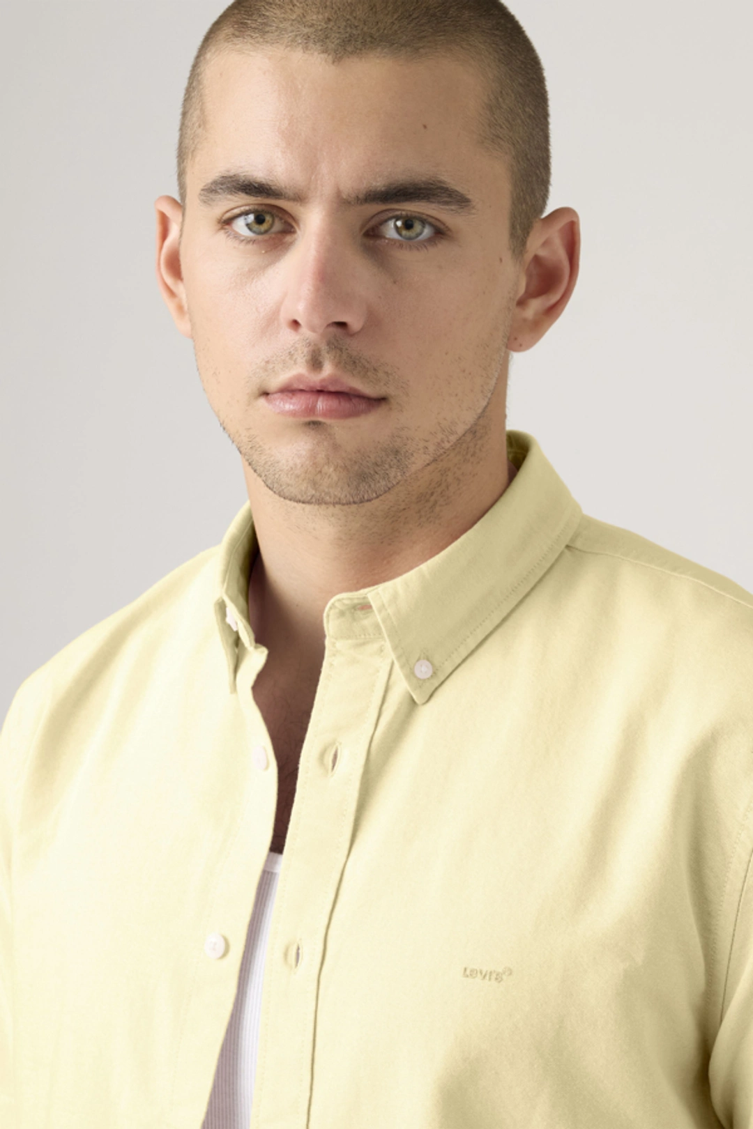 Levi's Chemise Manche Courte Col Boutonné Authentic - Homme - Rose / Woodrose Garment Dye - 2XL - 2