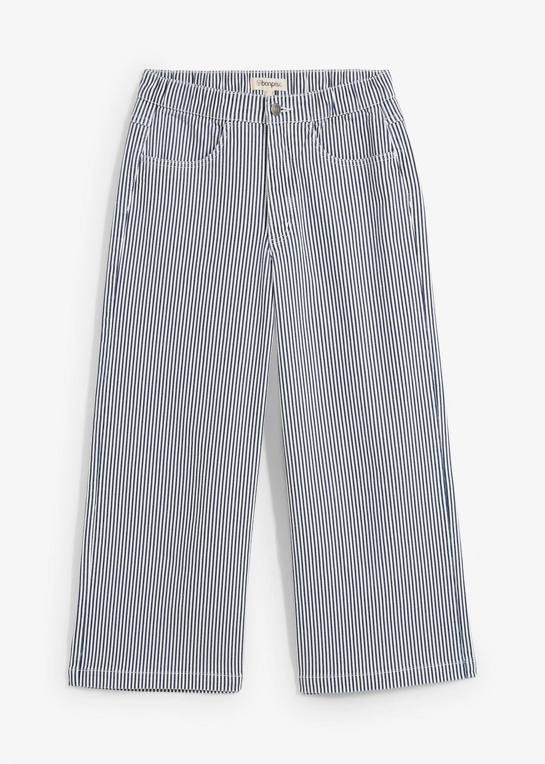 Pantalon en twill à taille élastiquée