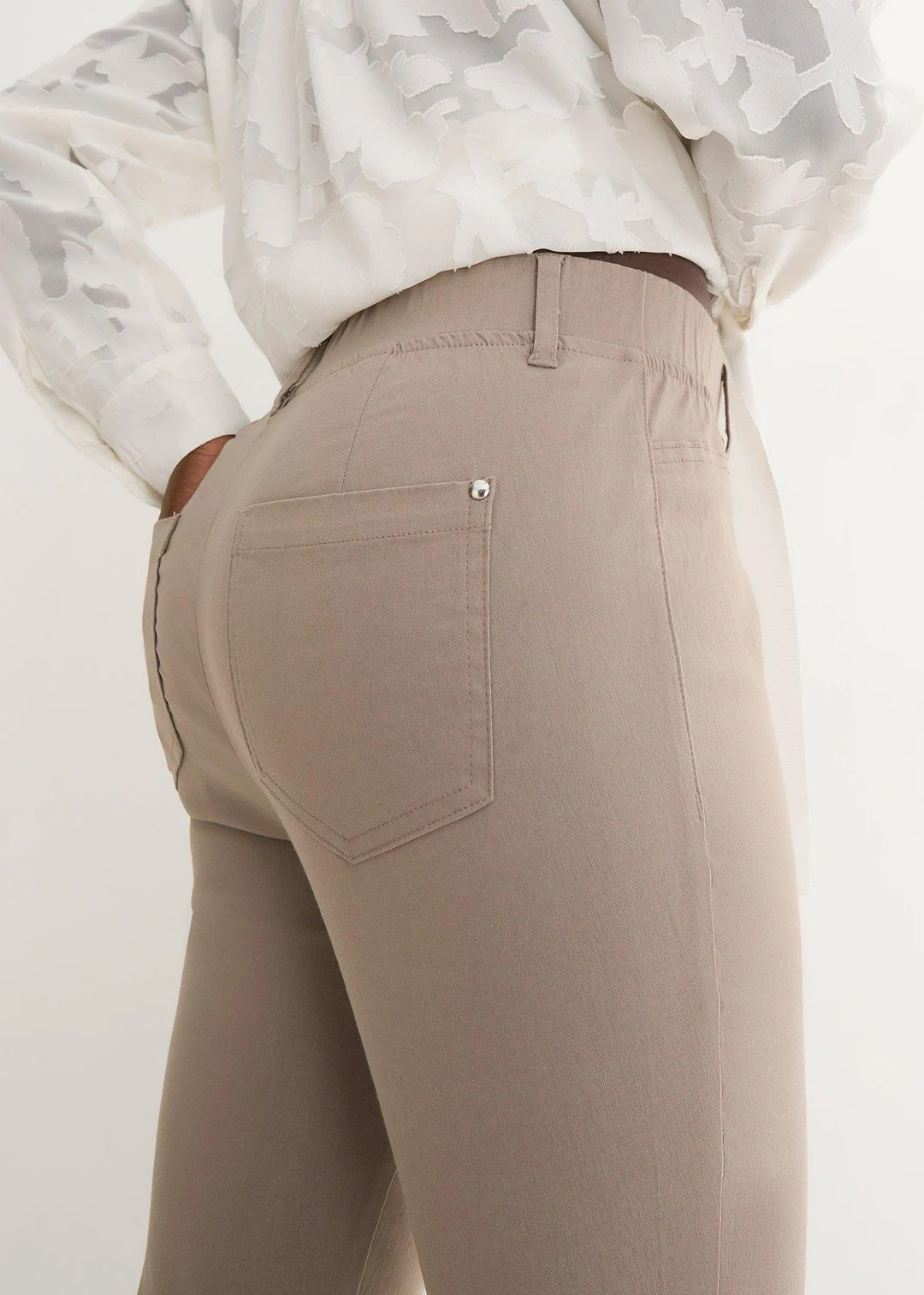 Pantalon extensible à taille élastiquée - 3