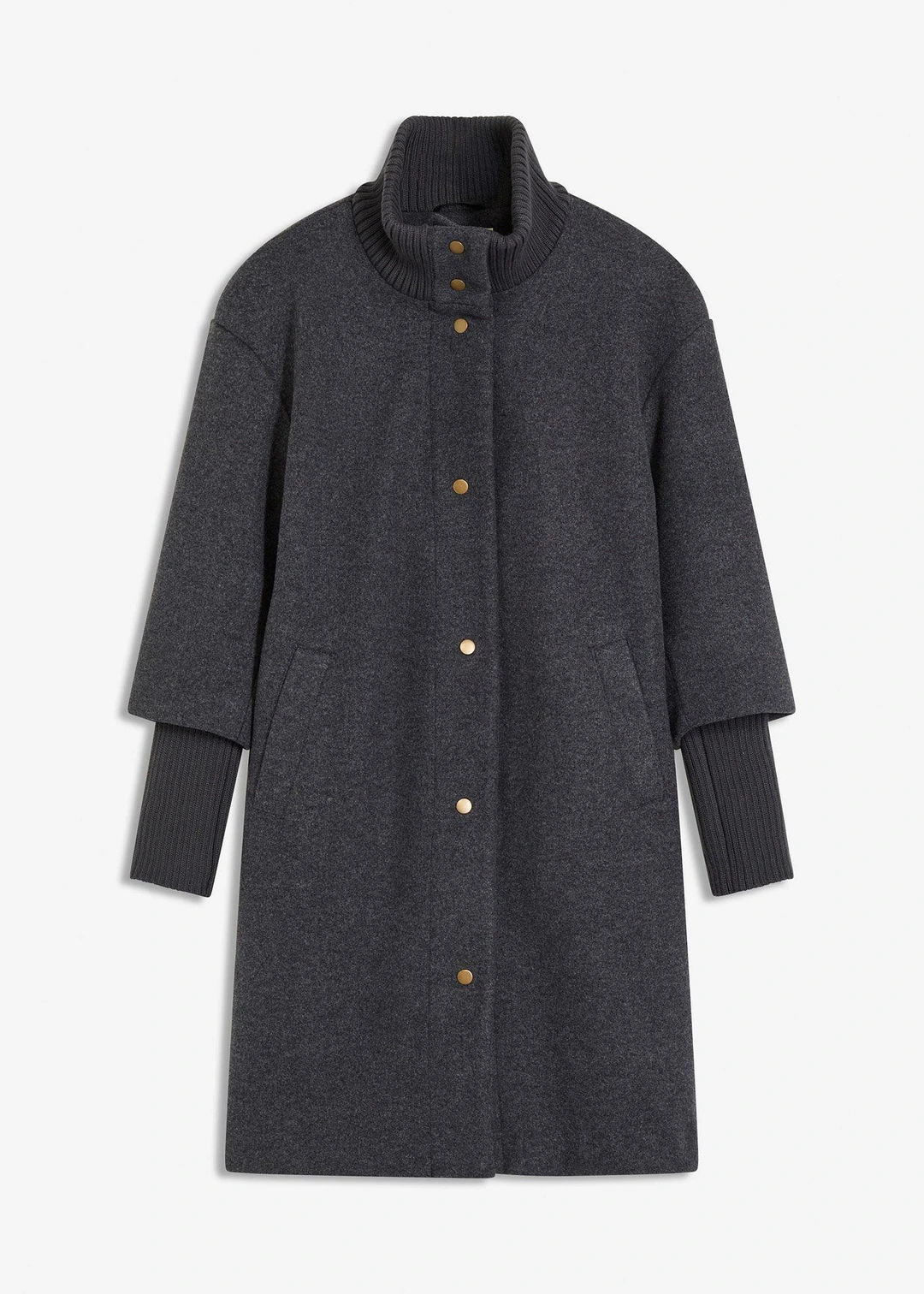 Manteau court aspect laine