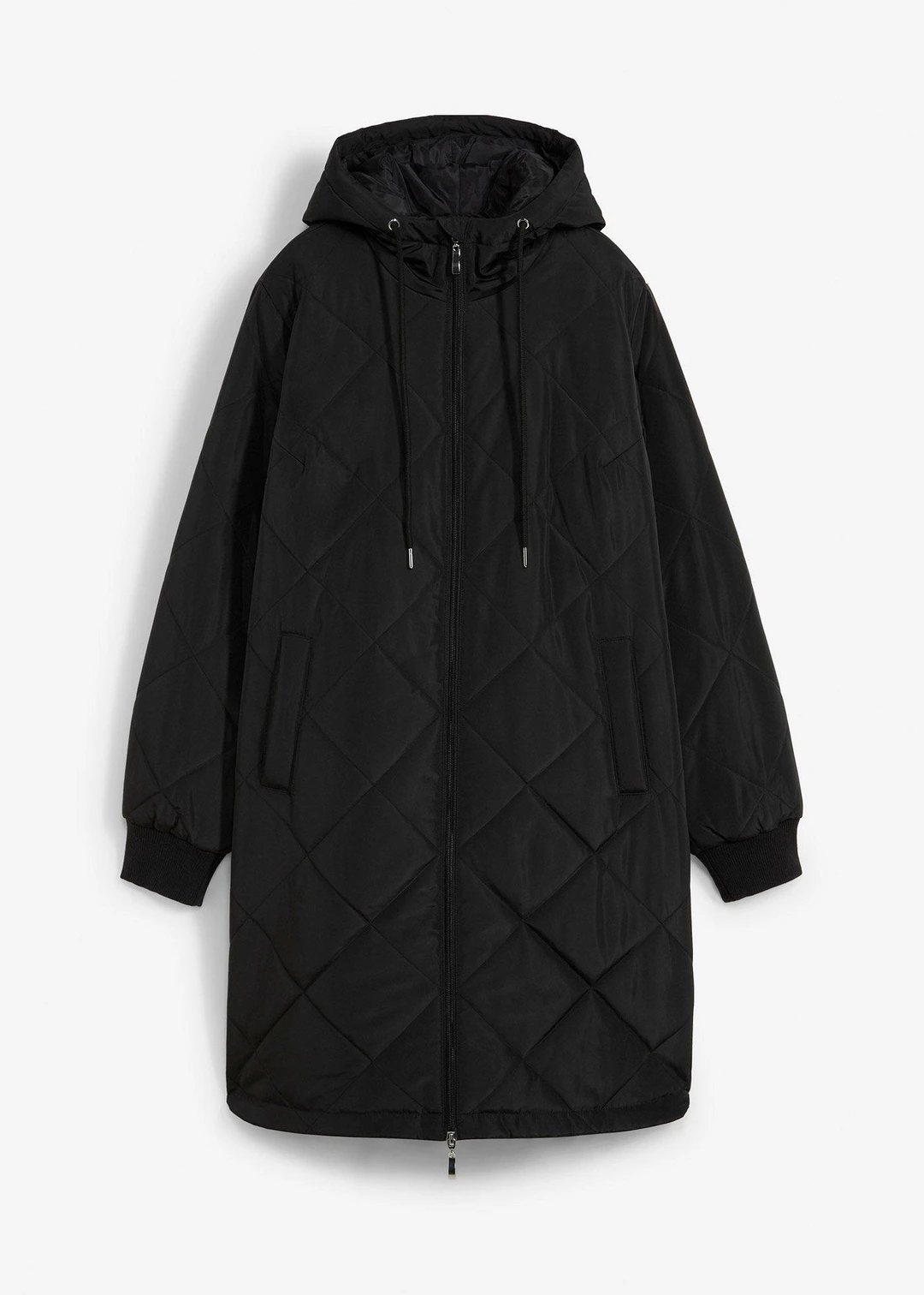Manteau court à capuche, matelassé