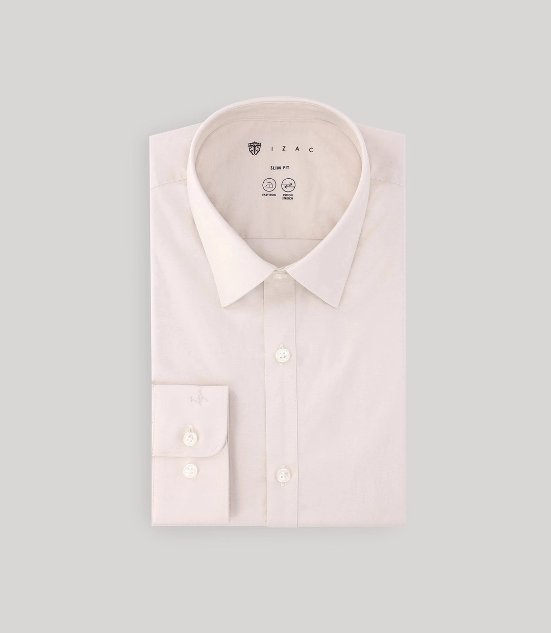 IZAC - Chemise ville unie beige