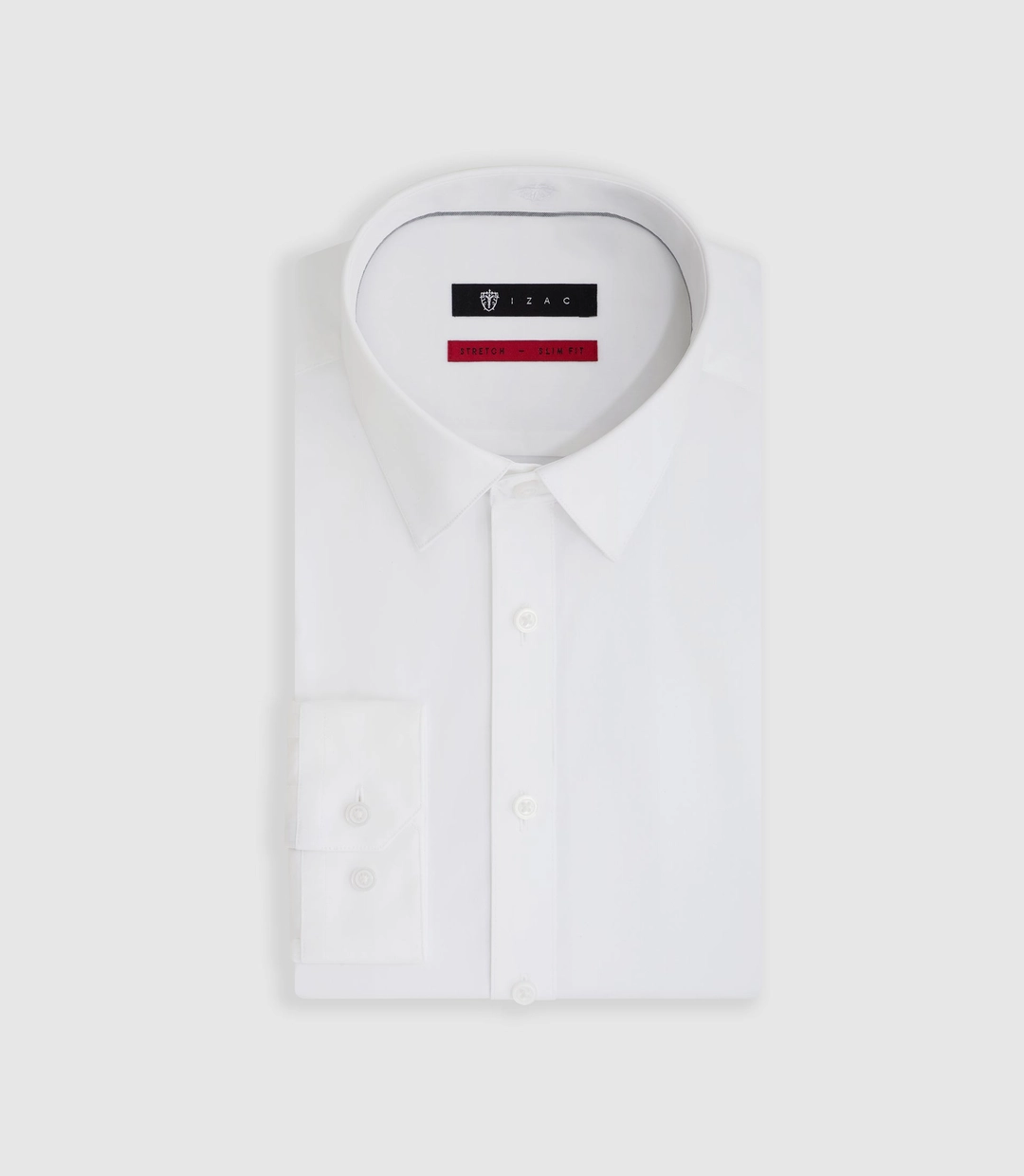 IZAC - Chemise en popeline stretch blanche ''Malte''