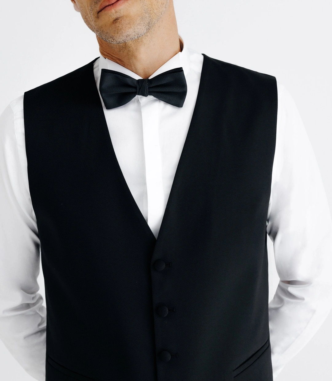IZAC - Gilet de costume cérémonie noir