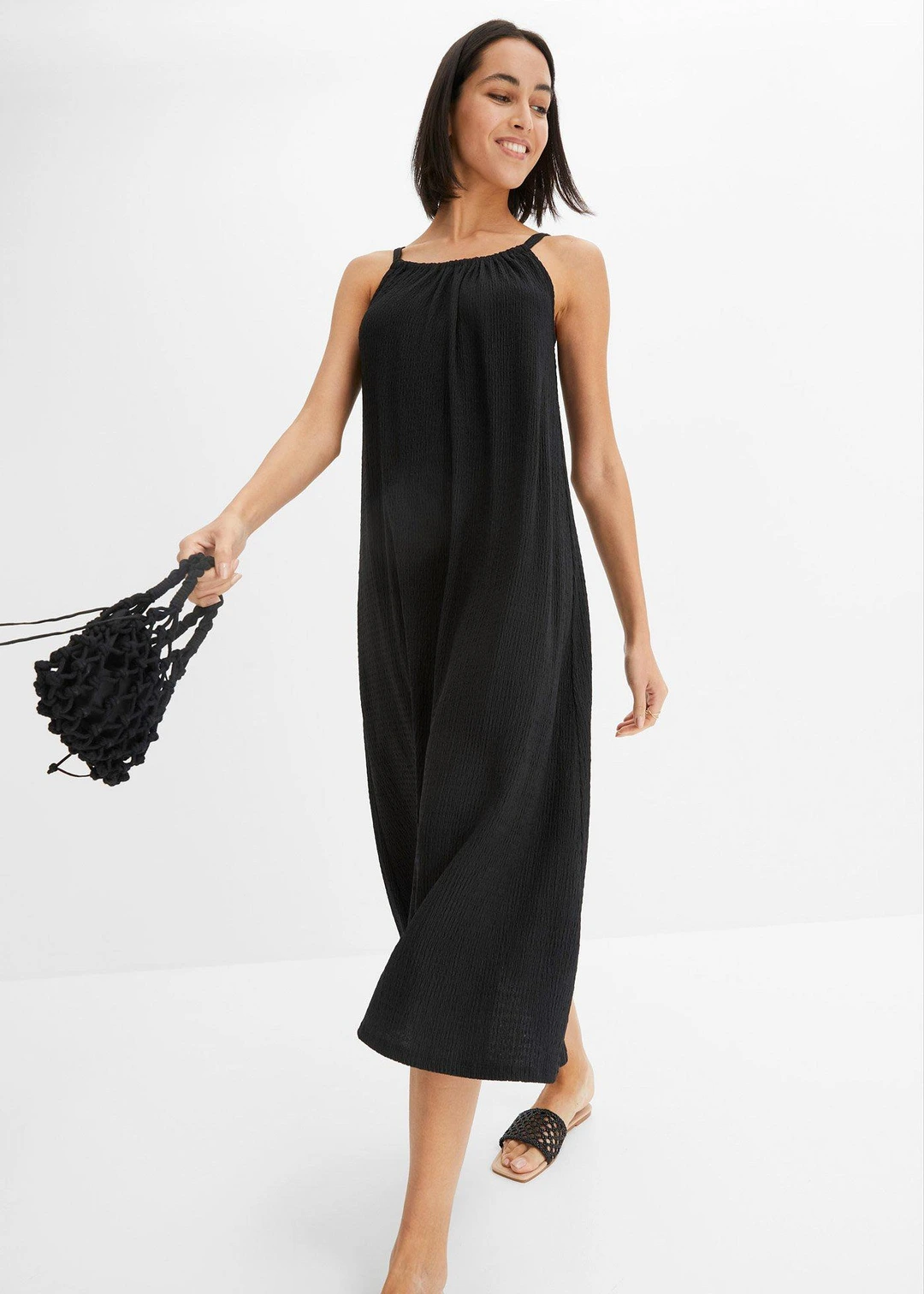 Robe légère à bretelles en crêpe - 3