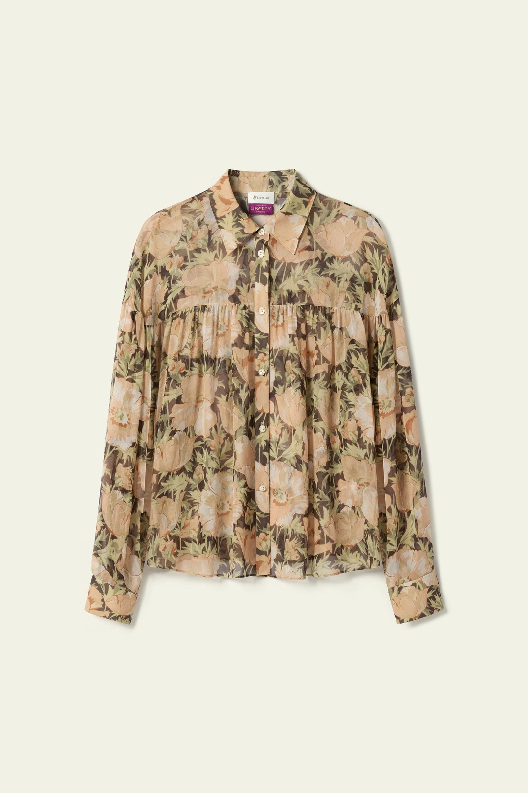 LILYSILK Chemisier Soie Fabriqué En Tissu Liberty Mousseline De Soie S'Accorde Avec N'Importe Quelle Tenue Poppy Parade S