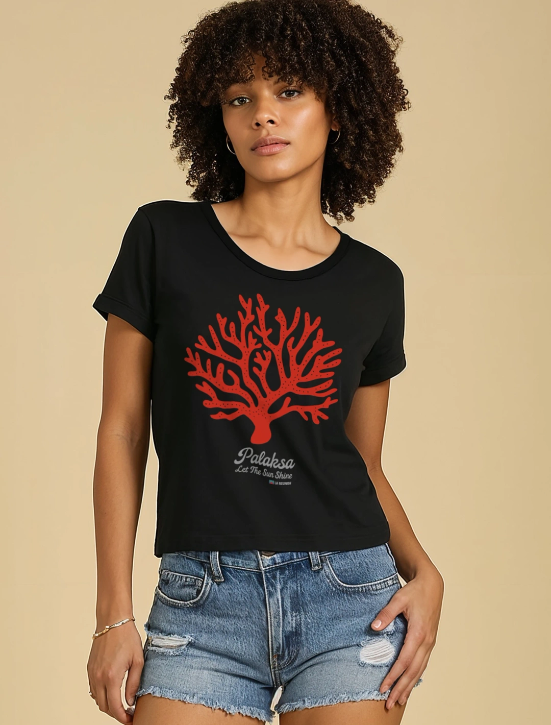 T-shirt Femme – Coral – Qualité Premium Bio