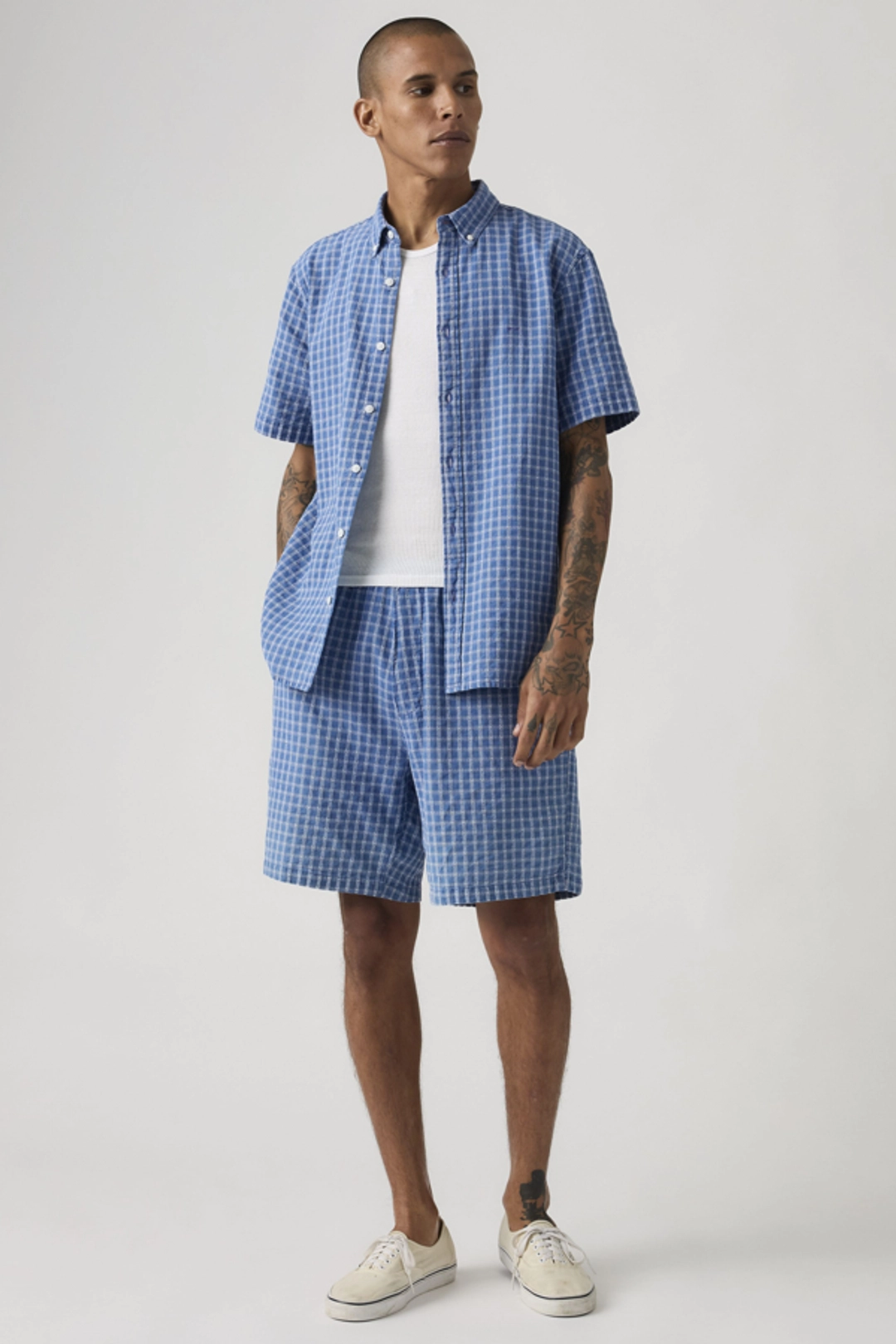 Levi's Short Boxer - Homme - Bleu / Sunshine Indigo - XL