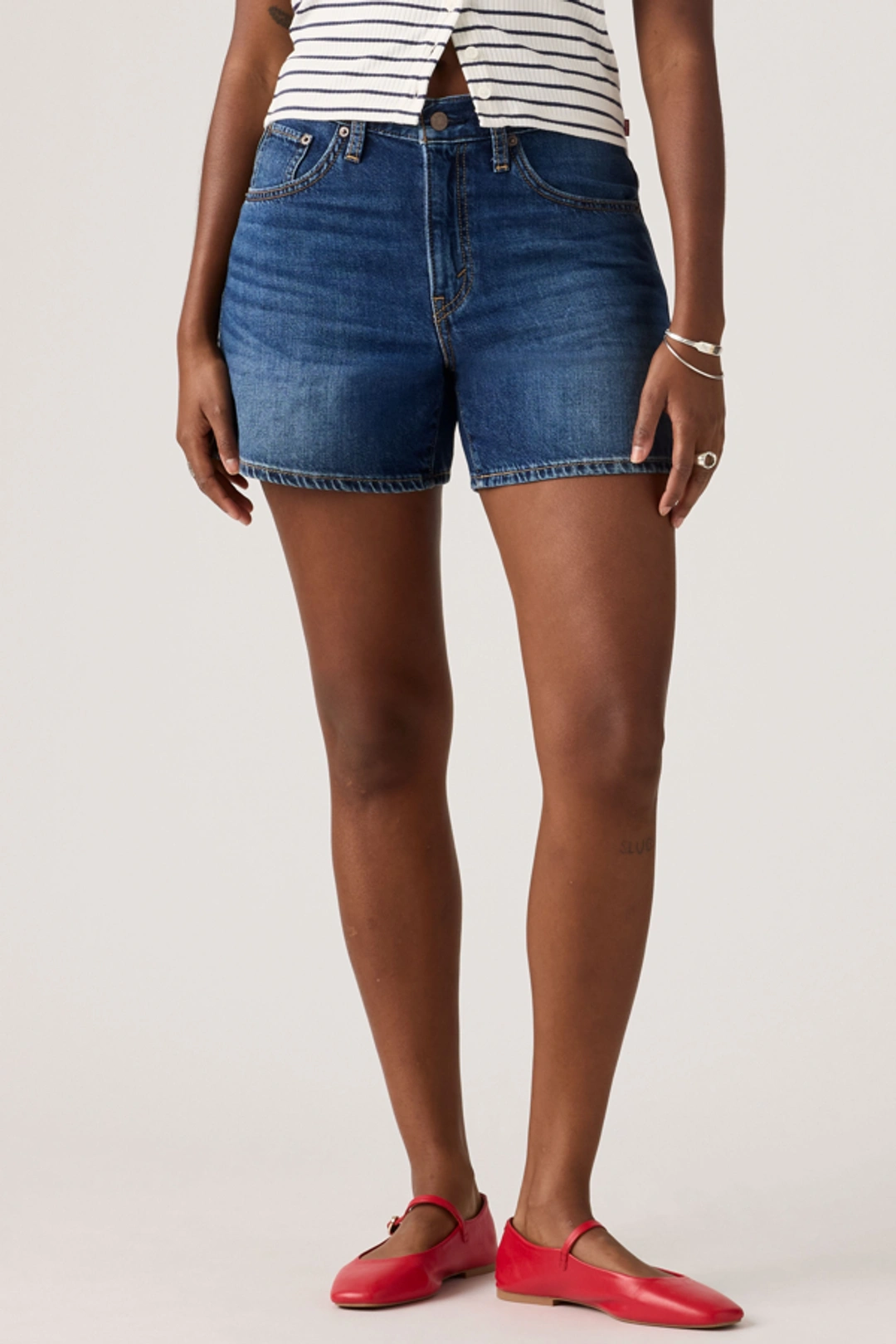 Levi's Short Cinch Mi Cuisse - Femme - Blanc / Blank Impact - 32 - 2