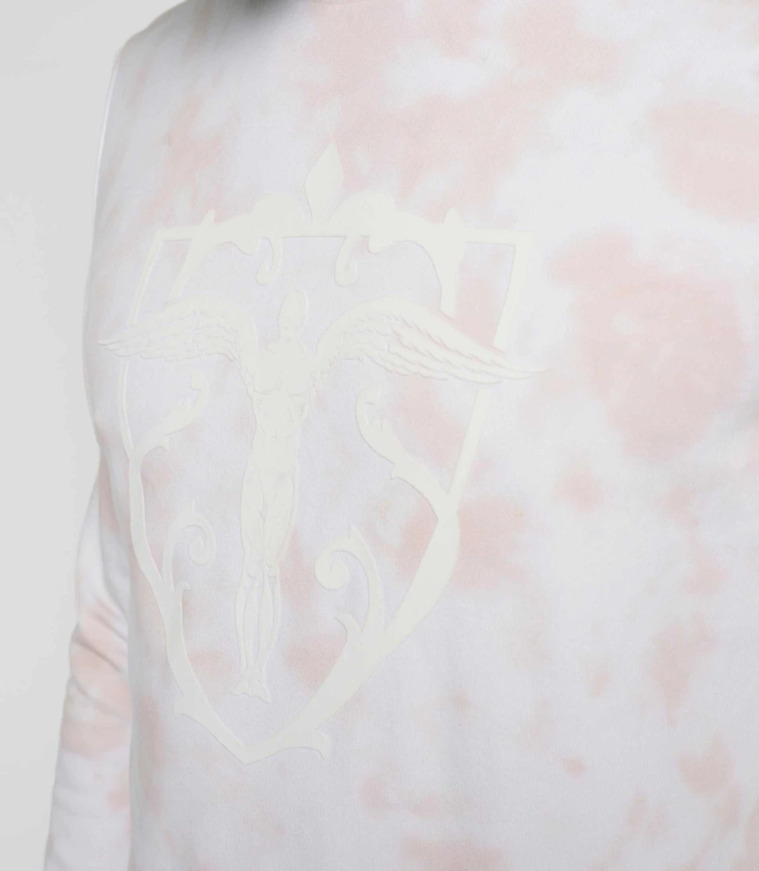 IZAC - Sweat tie & dye rose et blanc ''Swdinis''