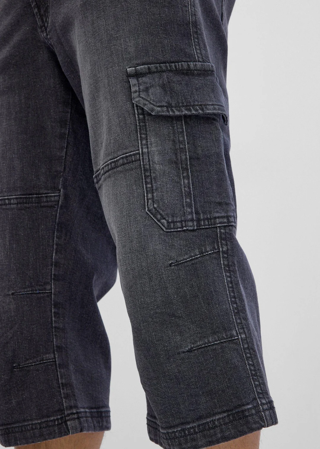 Jean cargo 3/4 regular droit - 3