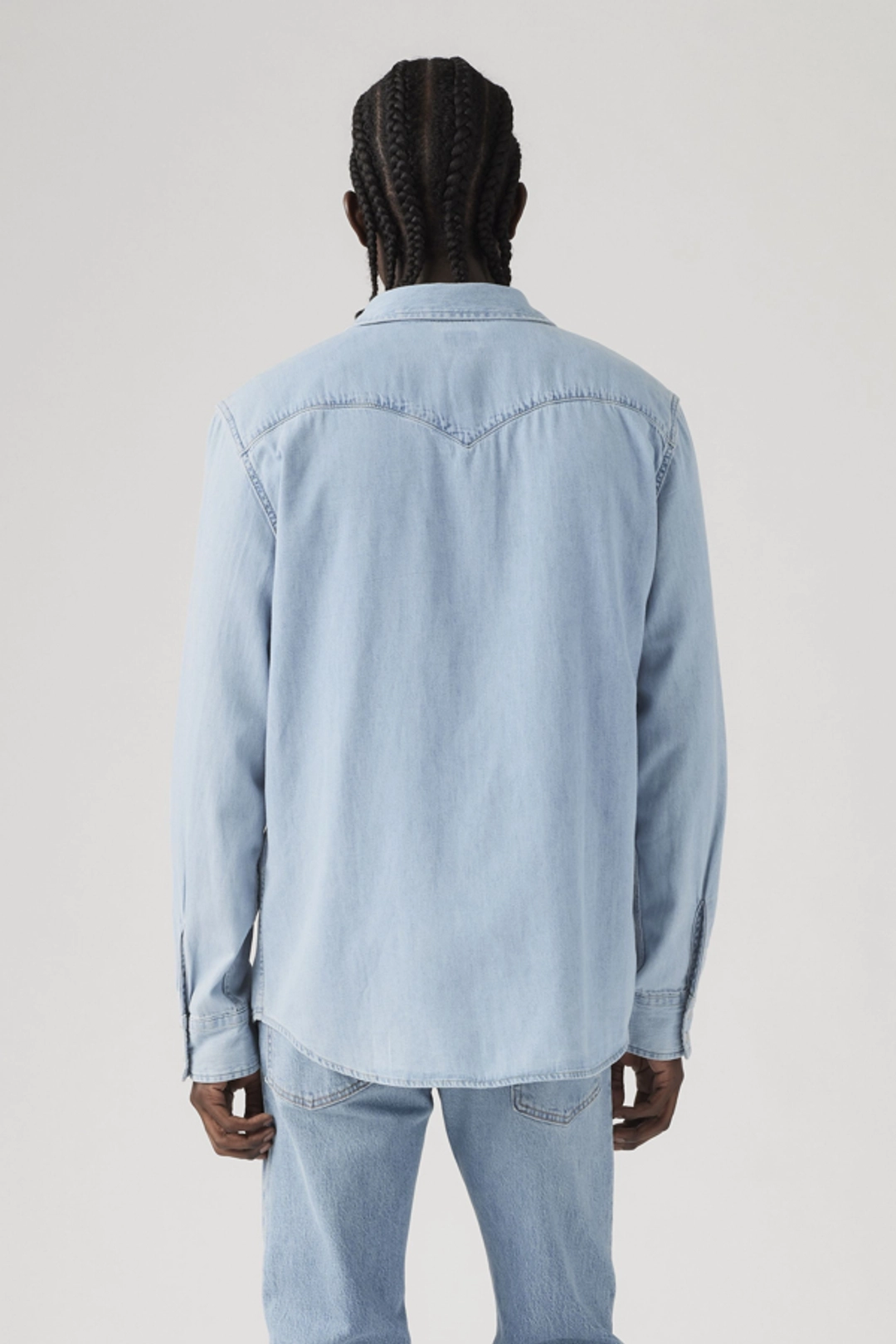 Levi's Chemise Western Coupe Standard Classique - Homme - Bleu / Indigo Stonewash - S - 2