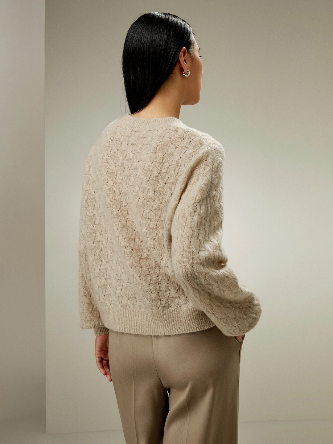 LILYSILK Pull Cachemire Femme À Porter De L'Automne À L'Hiver Soie-Cachemire Coupe Régulière Décontracté Et Confortable Vert Aqua Xs