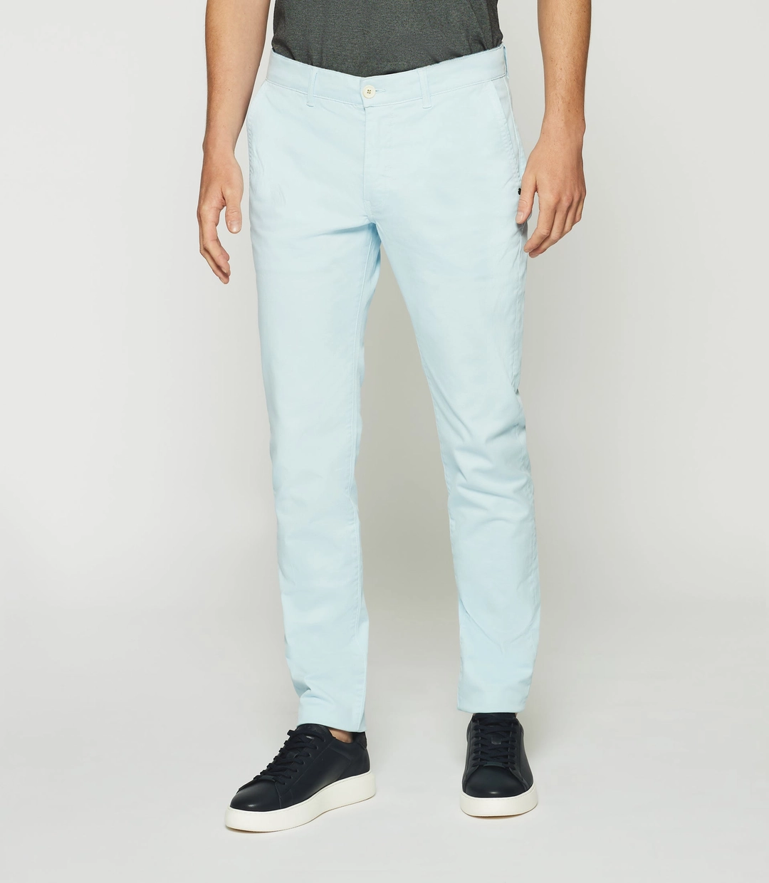 IZAC - Pantalon slack slim ciel PACHELOR