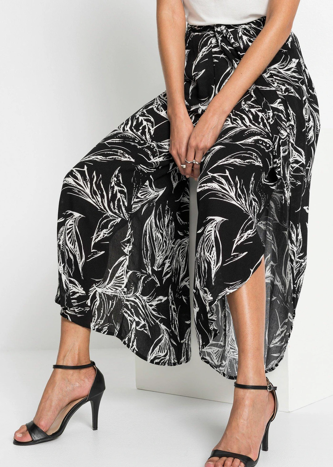 Pantalon en viscose texturée