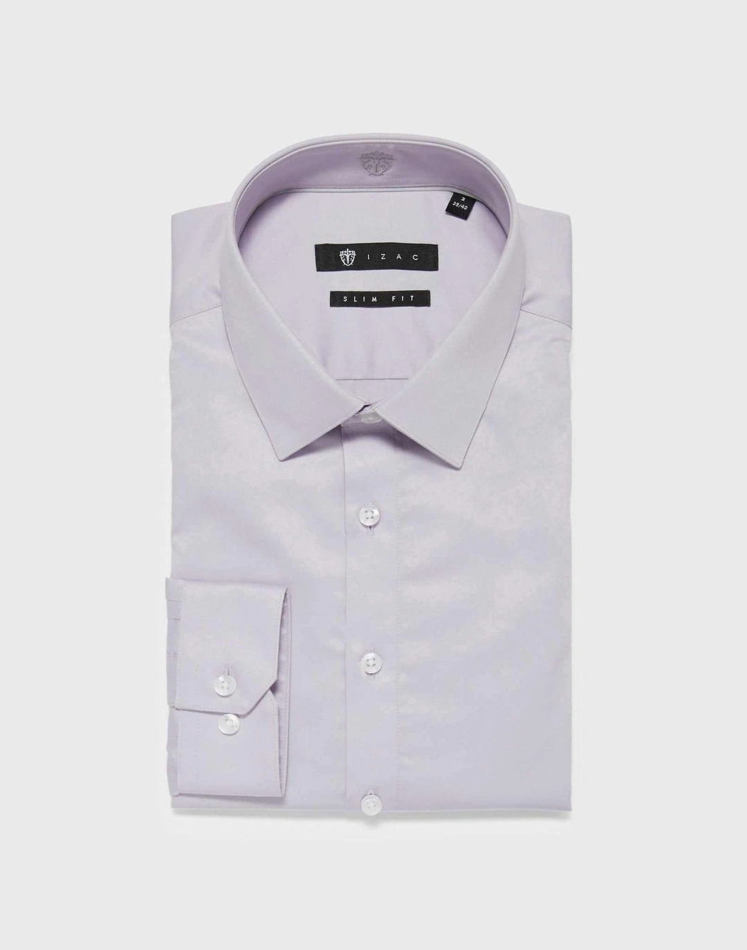 IZAC - Chemise slim coton lilas