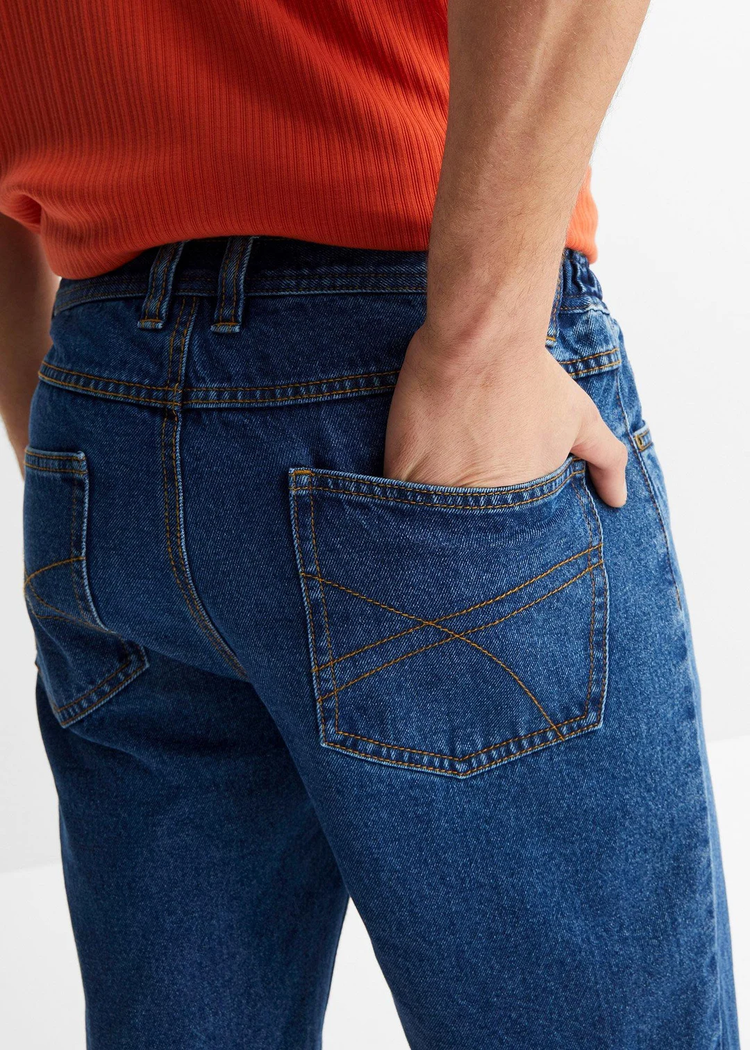 Bermuda classique en jean avec taille élastiquée - 3