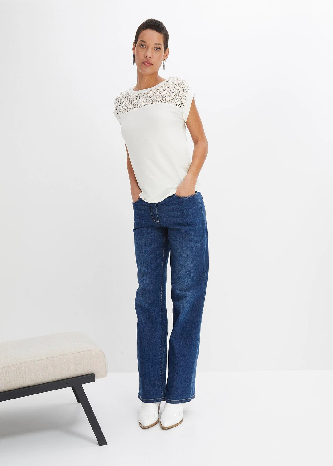 T-shirt doux en viscose extensible