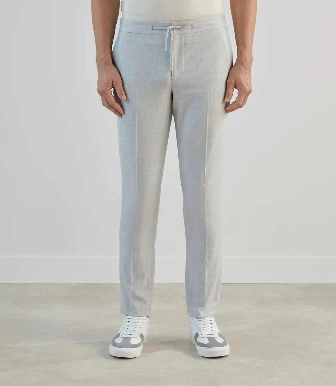 IZAC - Pantalon ville avec cordon de serrage gris clair