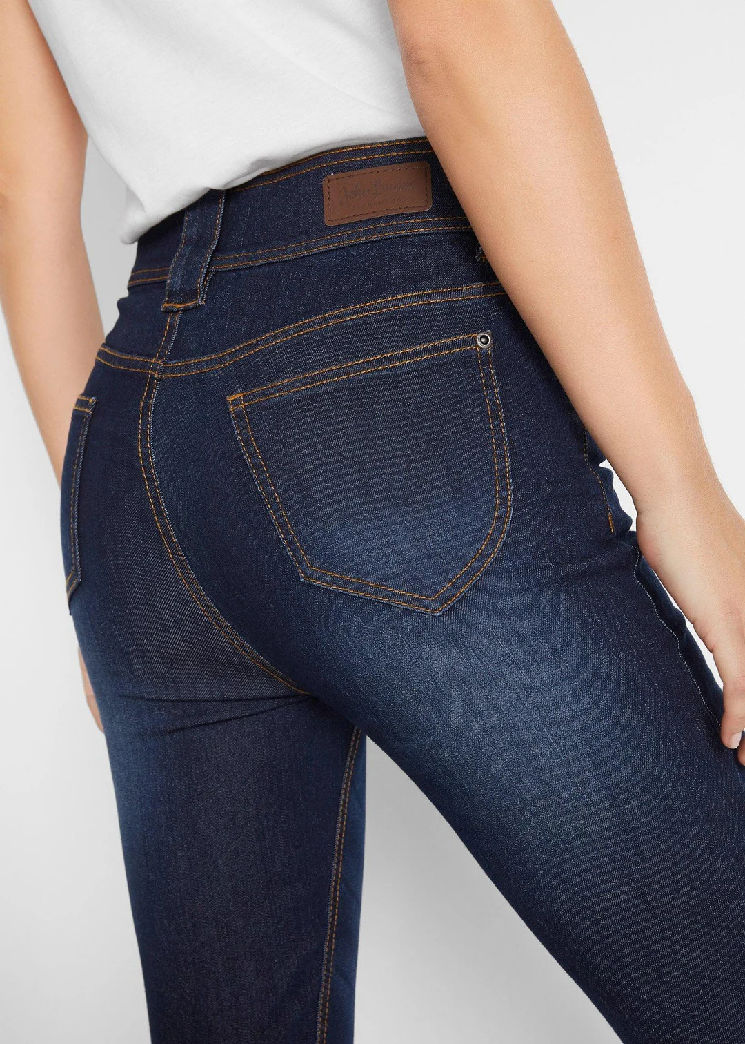 Jean slim taille haute, extensible et confortable - 3