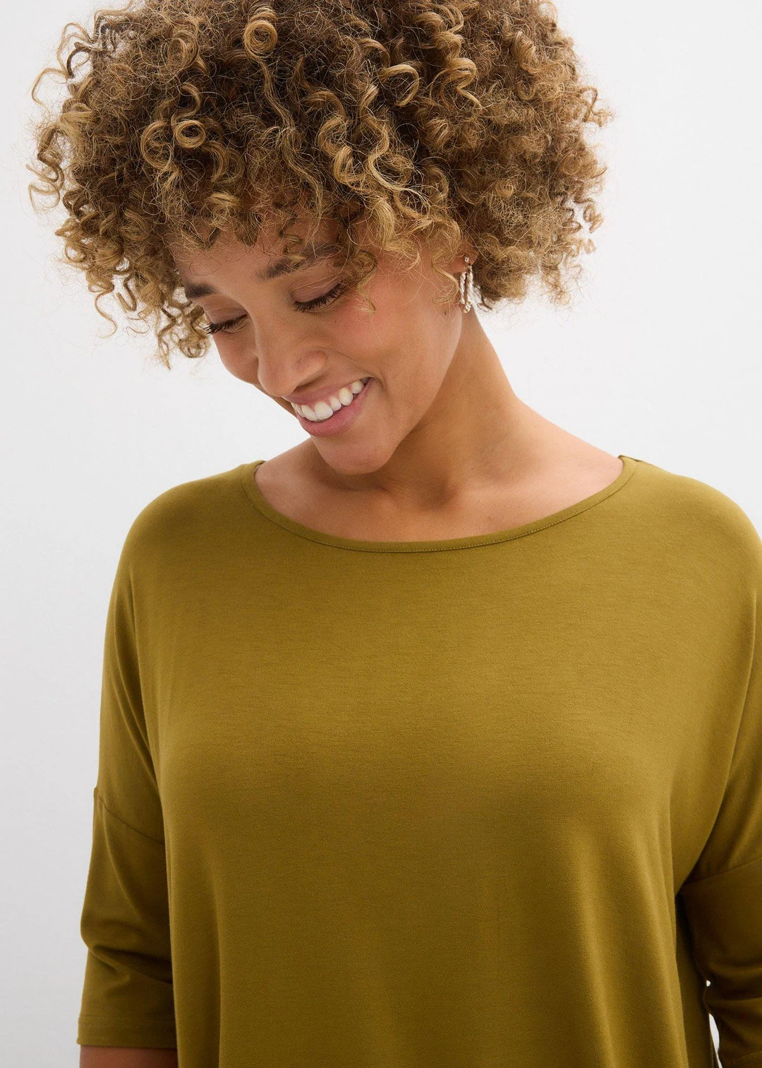T-shirt boxy en viscose extensible - 3