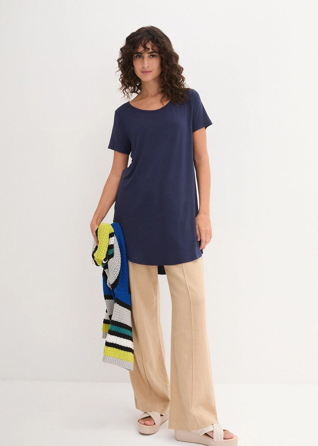 T-shirt long en viscose douce - 2