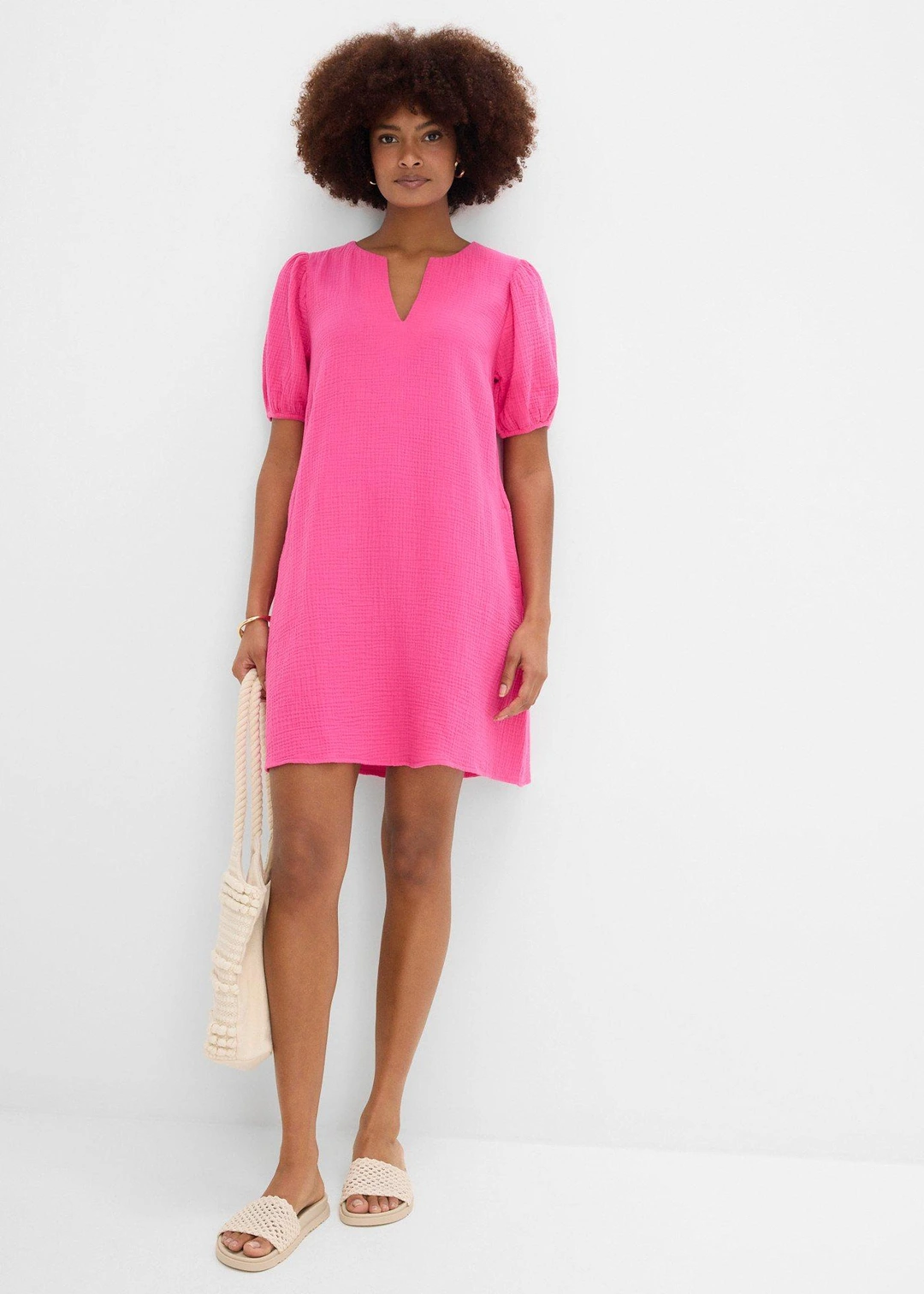 Robe courte en gaze de coton - 2