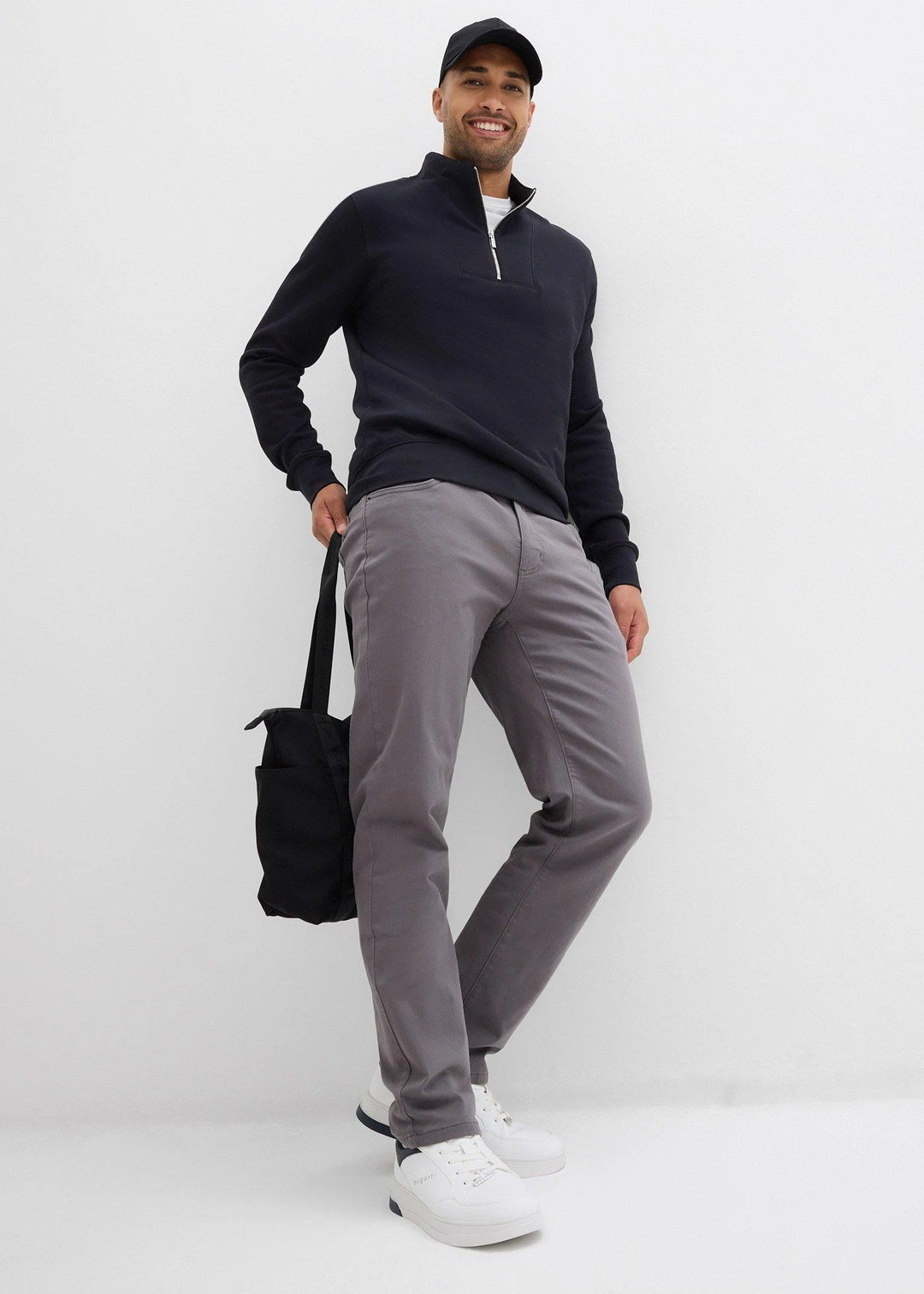 Pantalon extensible regular à doublure chaude en flanelle, droit - 2