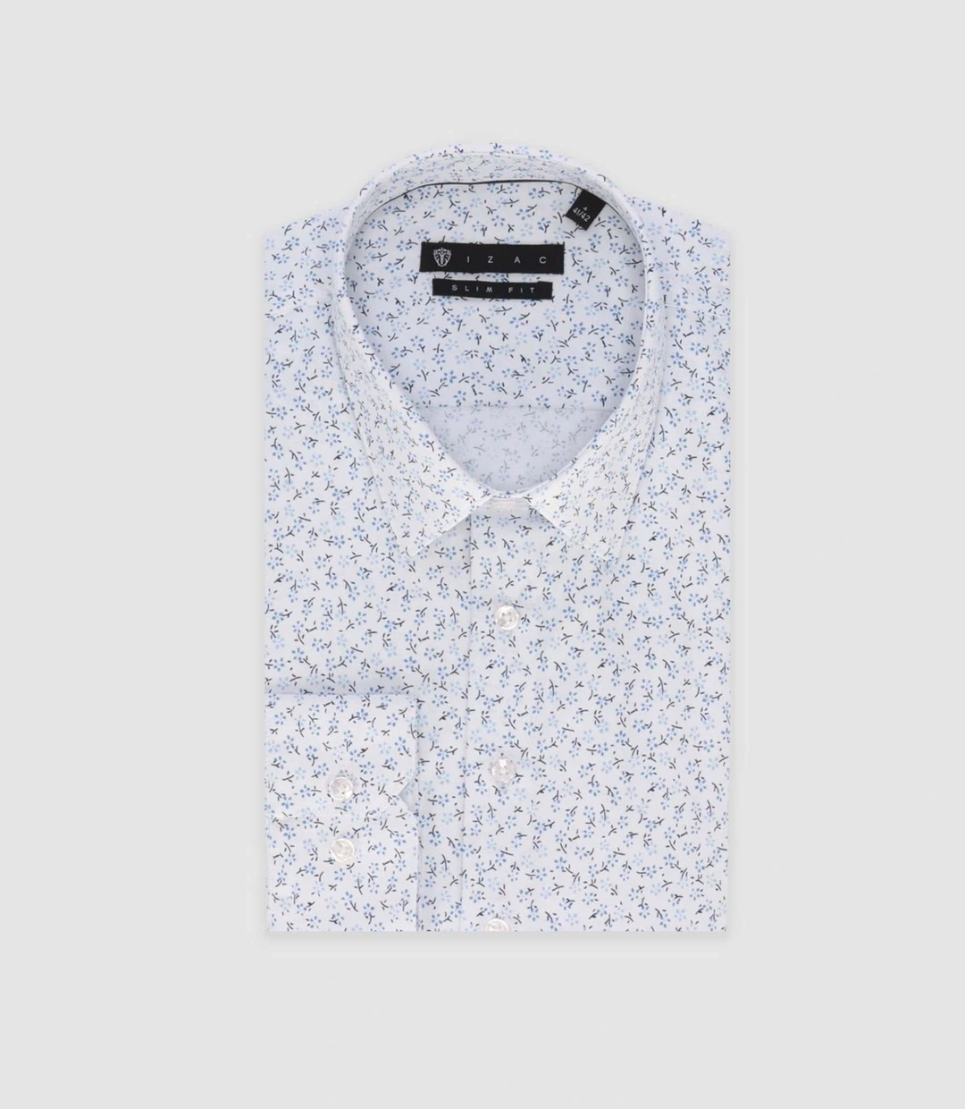 IZAC - Chemise ville à imprimé bleu ''Tifast012''